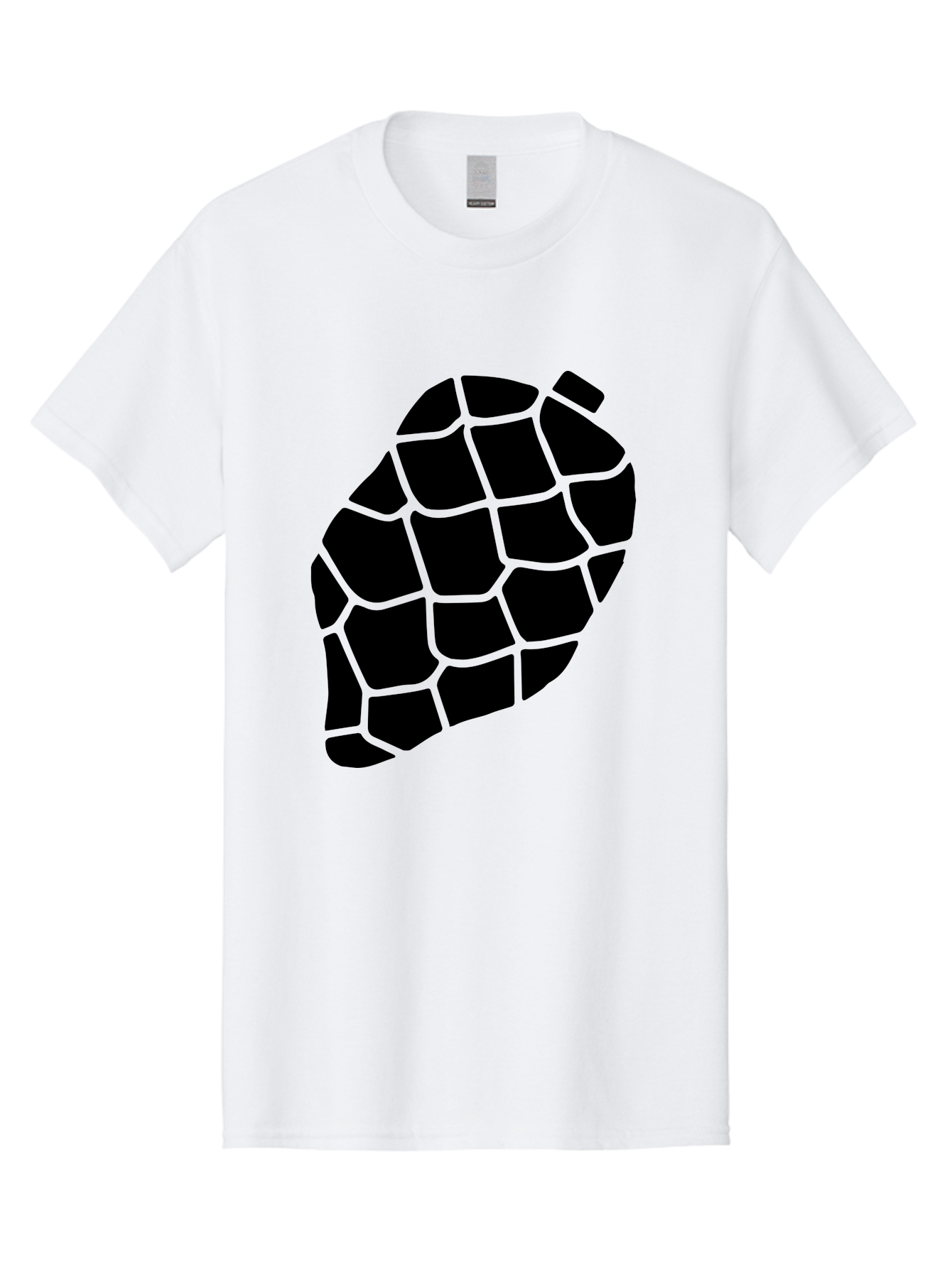 Turtle-Shell Men'S Graphic Tee, 100% Cotton, Comfortable Casual Summer Wear, Machine Washable, Turtle Shell, Black And Green, Reptile Scales, Natural Pattern, Wildlife, Animal Design, Abstract Shape - Aaa616