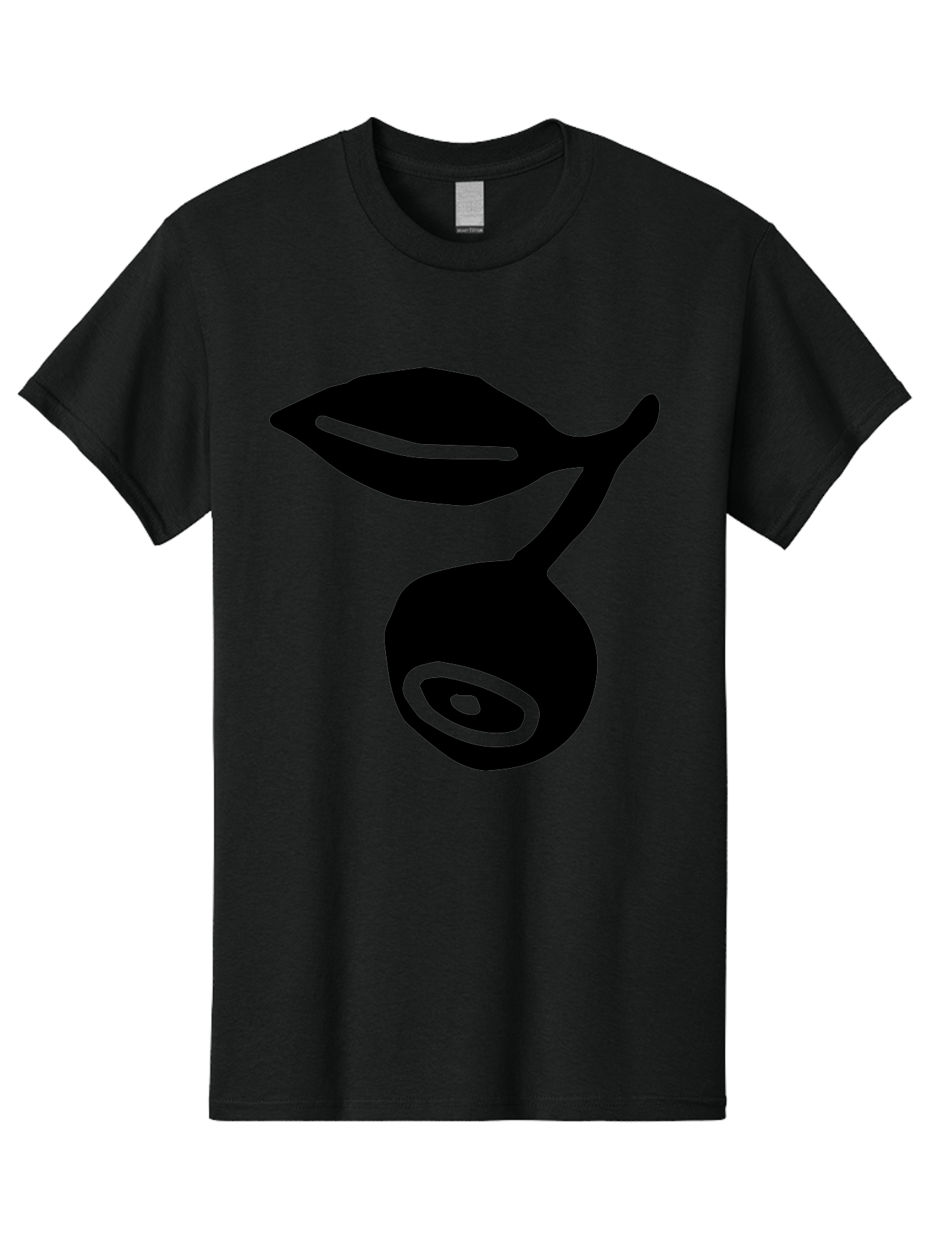 Whale Men'S Graphic Tee, 100% Cotton, Comfortable Casual Summer Wear, Machine Washable, Stylized Whale Silhouette, Abstract Art, Minimalist Design, Black And Green Color Scheme, Ocean Creature, Sea Animal, Modern Illustration, Simple Shapes - Aaa617