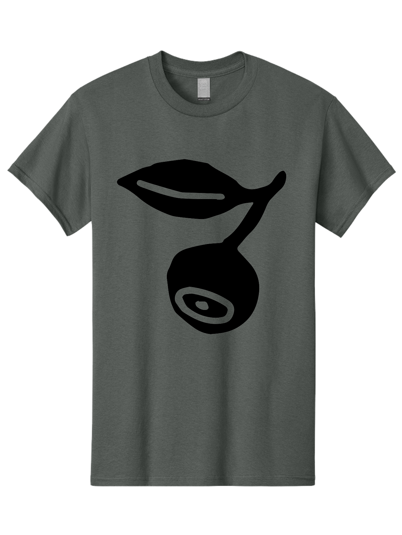 Whale Men'S Graphic Tee, 100% Cotton, Comfortable Casual Summer Wear, Machine Washable, Stylized Whale Silhouette, Abstract Art, Minimalist Design, Black And Green Color Scheme, Ocean Creature, Sea Animal, Modern Illustration, Simple Shapes - Aaa617