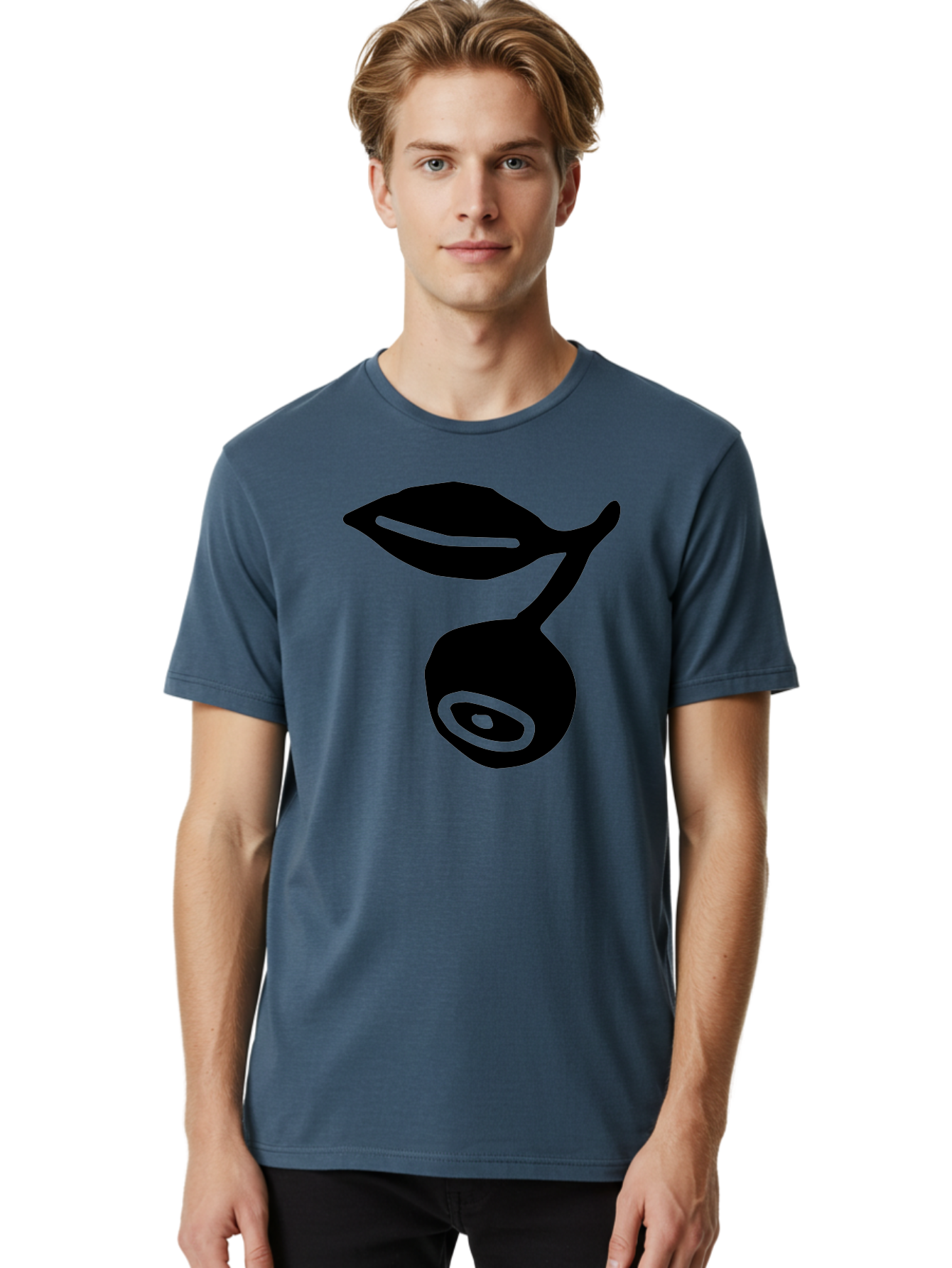 Whale Men'S Graphic Tee, 100% Cotton, Comfortable Casual Summer Wear, Machine Washable, Stylized Whale Silhouette, Abstract Art, Minimalist Design, Black And Green Color Scheme, Ocean Creature, Sea Animal, Modern Illustration, Simple Shapes - Aaa617