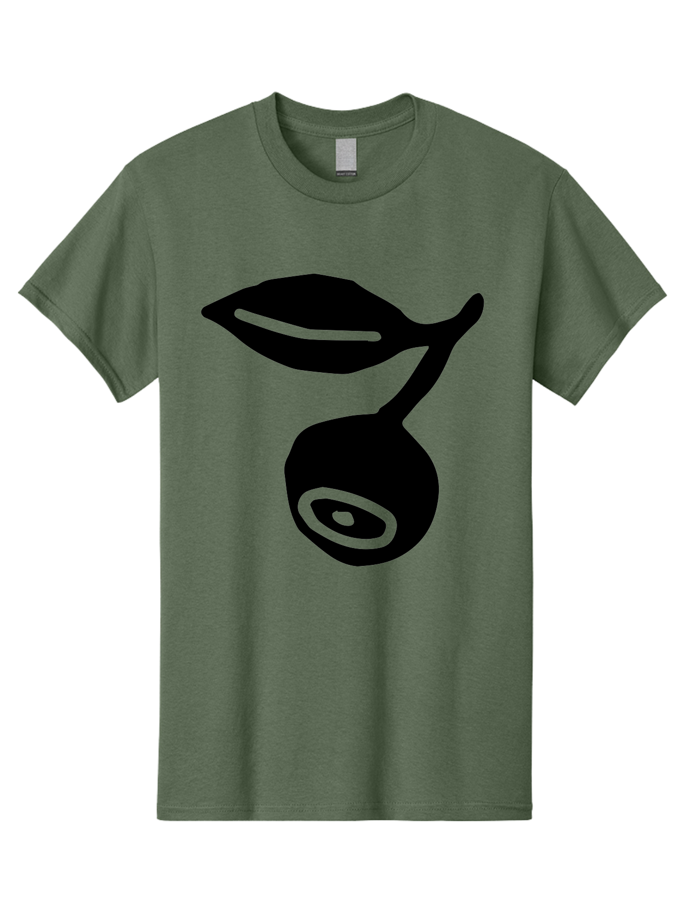 Whale Men'S Graphic Tee, 100% Cotton, Comfortable Casual Summer Wear, Machine Washable, Stylized Whale Silhouette, Abstract Art, Minimalist Design, Black And Green Color Scheme, Ocean Creature, Sea Animal, Modern Illustration, Simple Shapes - Aaa617