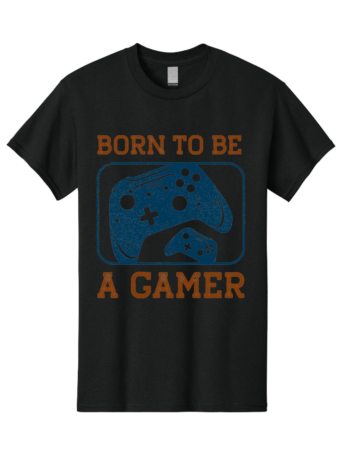 Born-To-Be-A-Gamer Men'S Graphic Tee, 100% Cotton, Comfortable Casual Summer Wear, Machine Washable, Gaming Controller, Born To Be A Gamer, Video Game Accessories, Gamer Lifestyle, Gaming Culture, Gaming Passion, Game Console - Aaa621