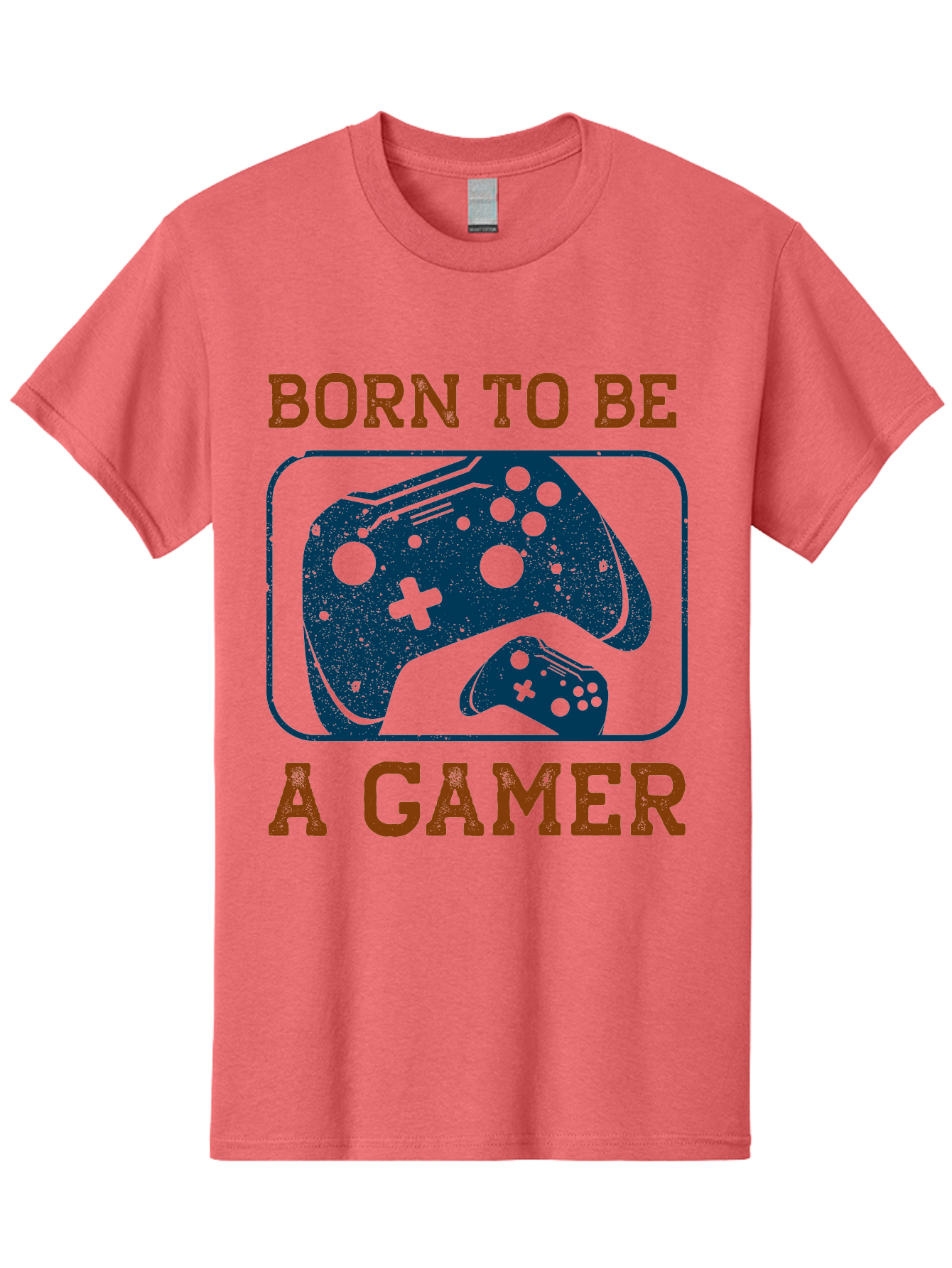 Born-To-Be-A-Gamer Men'S Graphic Tee, 100% Cotton, Comfortable Casual Summer Wear, Machine Washable, Gaming Controller, Born To Be A Gamer, Video Game Accessories, Gamer Lifestyle, Gaming Culture, Gaming Passion, Game Console - Aaa621