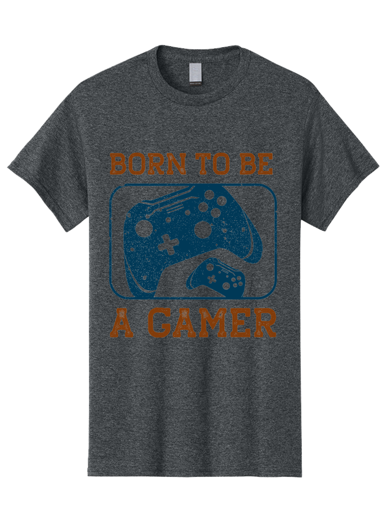 Born-To-Be-A-Gamer Men'S Graphic Tee, 100% Cotton, Comfortable Casual Summer Wear, Machine Washable, Gaming Controller, Born To Be A Gamer, Video Game Accessories, Gamer Lifestyle, Gaming Culture, Gaming Passion, Game Console - Aaa621