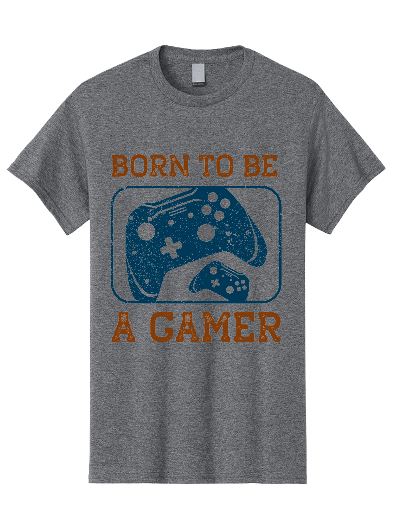 Born-To-Be-A-Gamer Men'S Graphic Tee, 100% Cotton, Comfortable Casual Summer Wear, Machine Washable, Gaming Controller, Born To Be A Gamer, Video Game Accessories, Gamer Lifestyle, Gaming Culture, Gaming Passion, Game Console - Aaa621