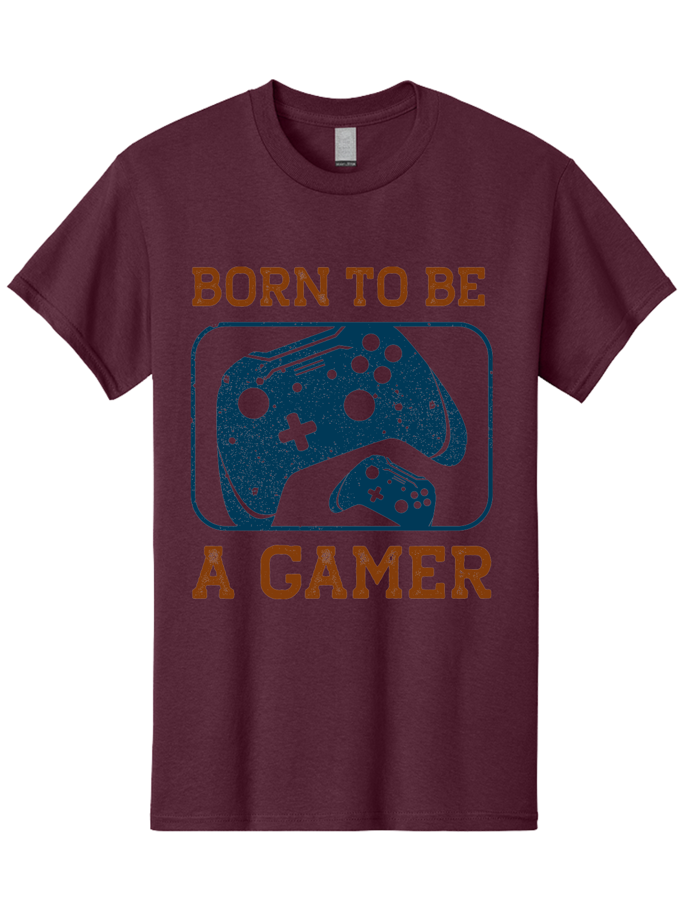 Born-To-Be-A-Gamer Men'S Graphic Tee, 100% Cotton, Comfortable Casual Summer Wear, Machine Washable, Gaming Controller, Born To Be A Gamer, Video Game Accessories, Gamer Lifestyle, Gaming Culture, Gaming Passion, Game Console - Aaa621