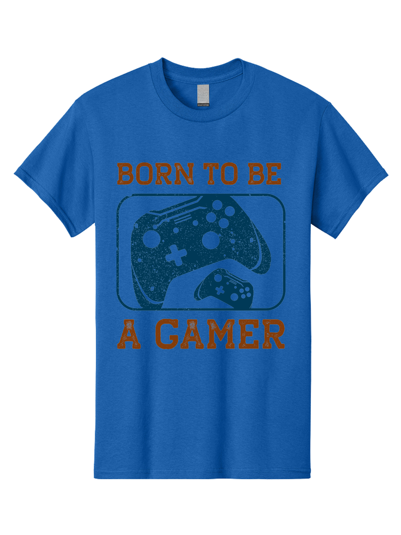 Born-To-Be-A-Gamer Men'S Graphic Tee, 100% Cotton, Comfortable Casual Summer Wear, Machine Washable, Gaming Controller, Born To Be A Gamer, Video Game Accessories, Gamer Lifestyle, Gaming Culture, Gaming Passion, Game Console - Aaa621