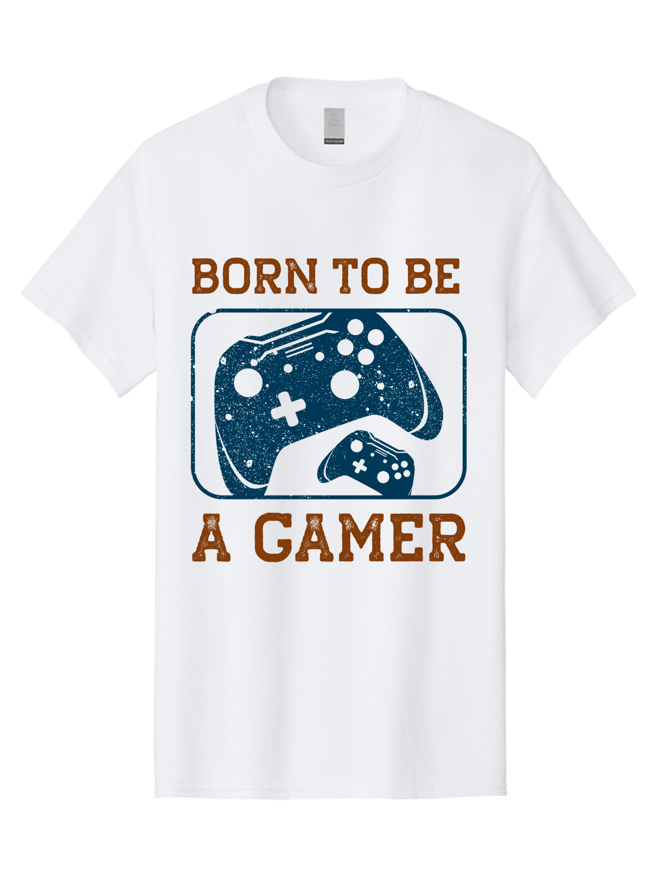 Born-To-Be-A-Gamer Men'S Graphic Tee, 100% Cotton, Comfortable Casual Summer Wear, Machine Washable, Gaming Controller, Born To Be A Gamer, Video Game Accessories, Gamer Lifestyle, Gaming Culture, Gaming Passion, Game Console - Aaa621