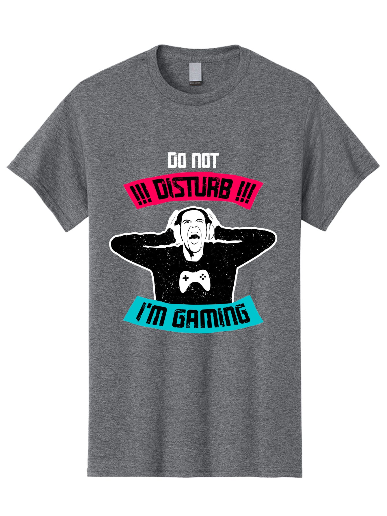 Do-Not-Disturb-I-M-Gaming Men'S Graphic Tee, 100% Cotton, Comfortable Casual Summer Wear, Machine Washable, Gaming Warning, Do Not Disturb, Gamer Warning, Gaming Sign, Gamer Alert, Game On, Serious Gamer, Warning Sign, Gamer Life - Aaa623