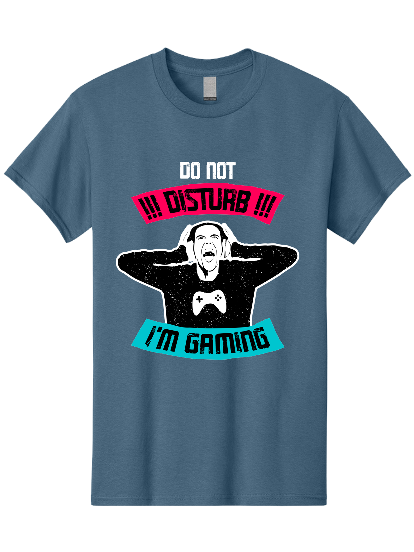 Do-Not-Disturb-I-M-Gaming Men'S Graphic Tee, 100% Cotton, Comfortable Casual Summer Wear, Machine Washable, Gaming Warning, Do Not Disturb, Gamer Warning, Gaming Sign, Gamer Alert, Game On, Serious Gamer, Warning Sign, Gamer Life - Aaa623
