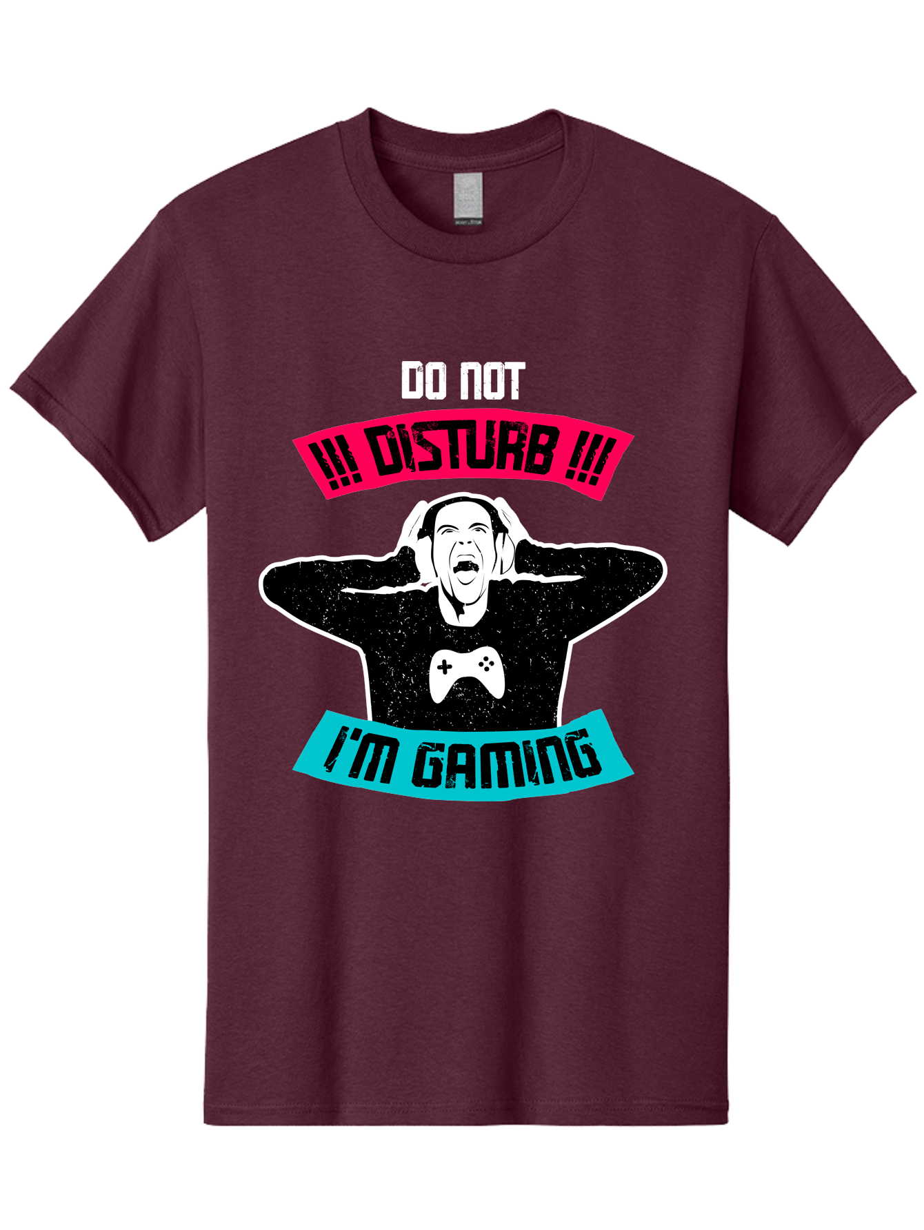 Do-Not-Disturb-I-M-Gaming Men'S Graphic Tee, 100% Cotton, Comfortable Casual Summer Wear, Machine Washable, Gaming Warning, Do Not Disturb, Gamer Warning, Gaming Sign, Gamer Alert, Game On, Serious Gamer, Warning Sign, Gamer Life - Aaa623