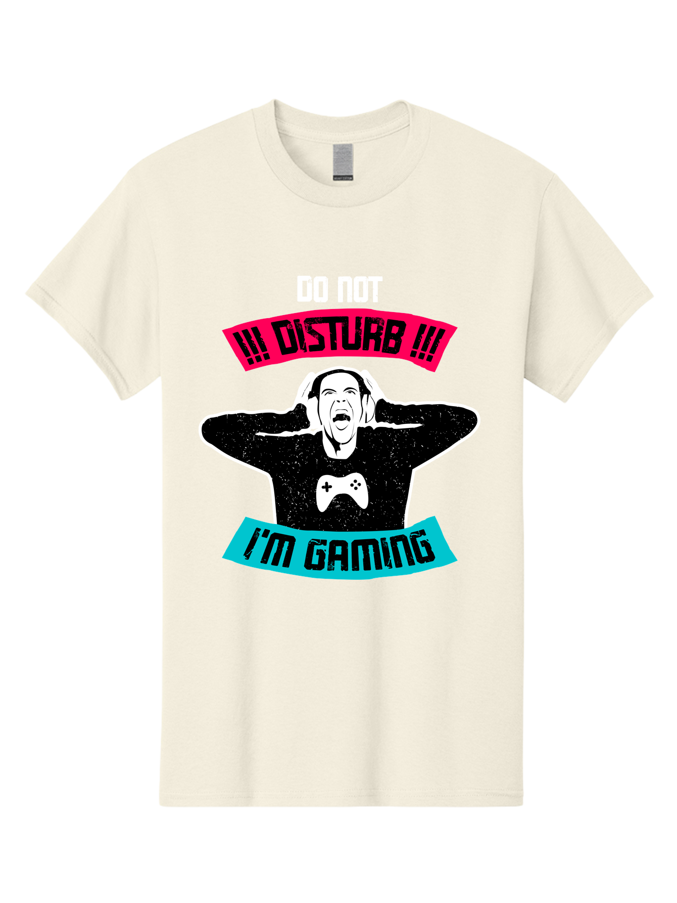 Do-Not-Disturb-I-M-Gaming Men'S Graphic Tee, 100% Cotton, Comfortable Casual Summer Wear, Machine Washable, Gaming Warning, Do Not Disturb, Gamer Warning, Gaming Sign, Gamer Alert, Game On, Serious Gamer, Warning Sign, Gamer Life - Aaa623