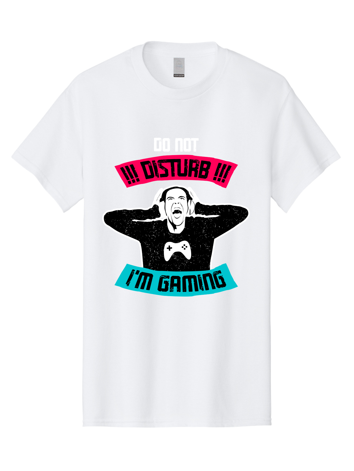 Do-Not-Disturb-I-M-Gaming Men'S Graphic Tee, 100% Cotton, Comfortable Casual Summer Wear, Machine Washable, Gaming Warning, Do Not Disturb, Gamer Warning, Gaming Sign, Gamer Alert, Game On, Serious Gamer, Warning Sign, Gamer Life - Aaa623