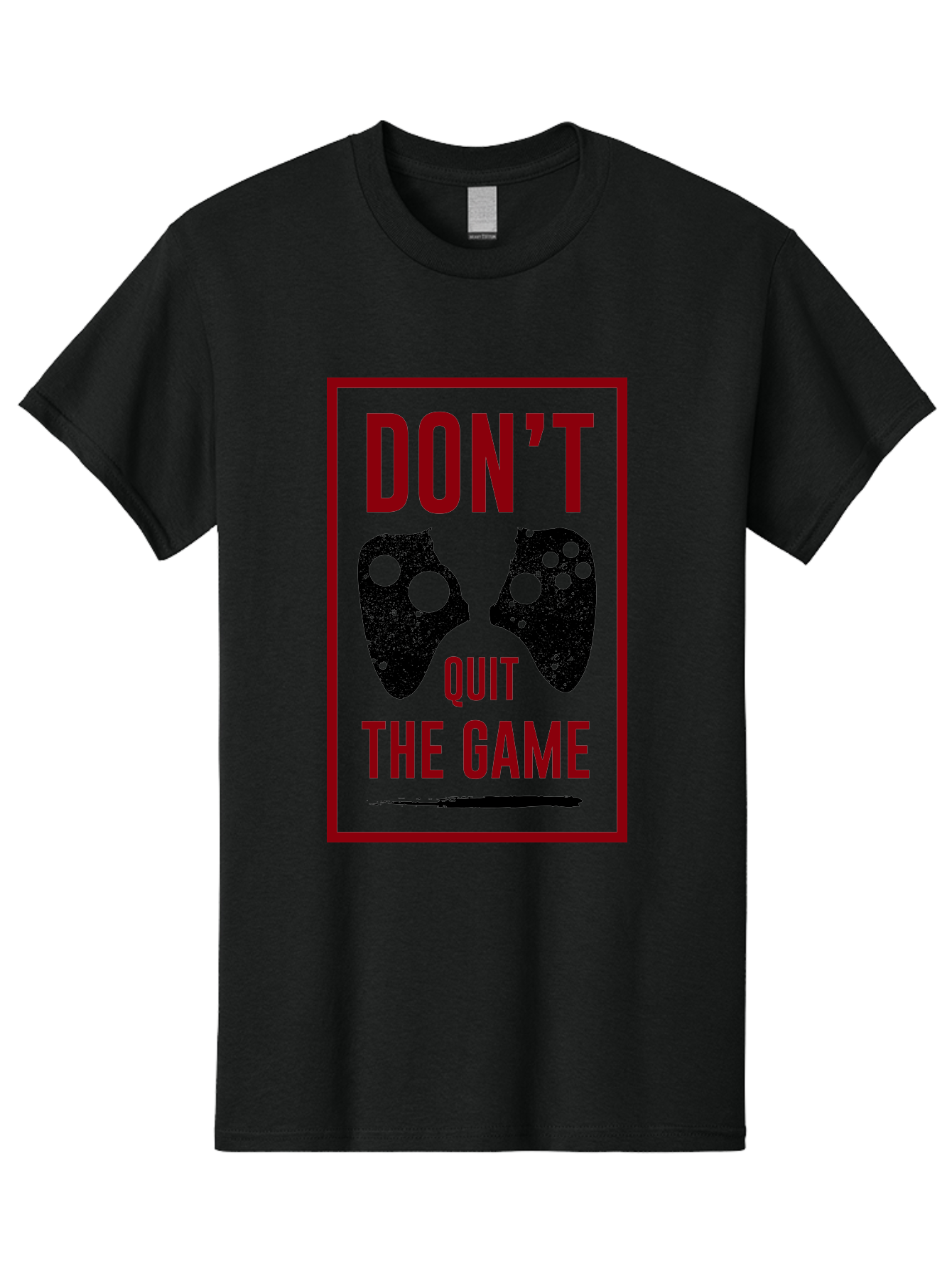 Don-T-Quit-The-Game Men'S Graphic Tee, 100% Cotton, Comfortable Casual Summer Wear, Machine Washable, Gaming Motivational Quote, Don'T Quit The Game, Gaming Controllers, Perseverance, Motivation, Gamers, Inspirational Quotes, Video Game - Aaa625