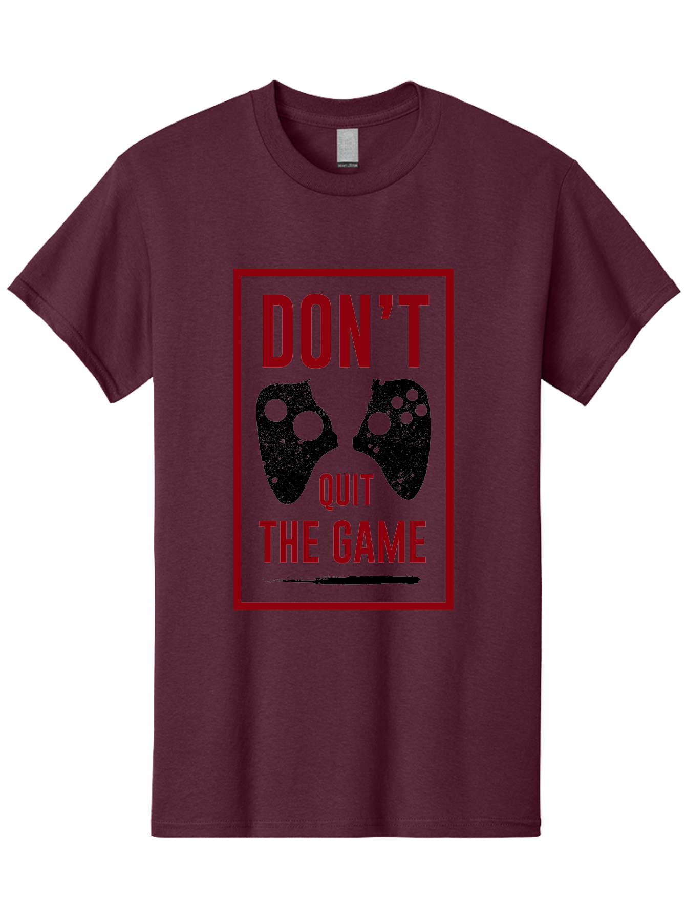 Don-T-Quit-The-Game Men'S Graphic Tee, 100% Cotton, Comfortable Casual Summer Wear, Machine Washable, Gaming Motivational Quote, Don'T Quit The Game, Gaming Controllers, Perseverance, Motivation, Gamers, Inspirational Quotes, Video Game - Aaa625