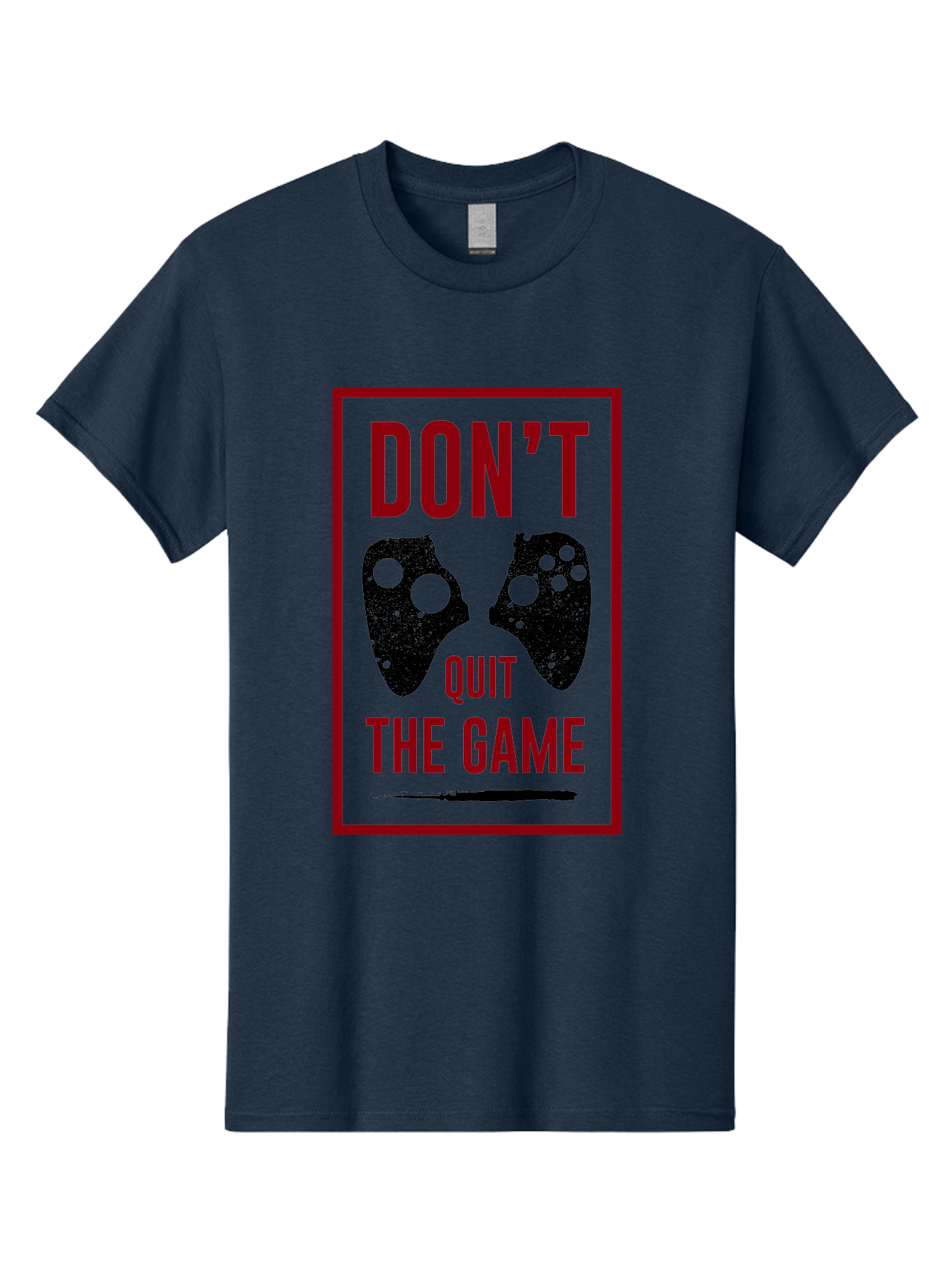 Don-T-Quit-The-Game Men'S Graphic Tee, 100% Cotton, Comfortable Casual Summer Wear, Machine Washable, Gaming Motivational Quote, Don'T Quit The Game, Gaming Controllers, Perseverance, Motivation, Gamers, Inspirational Quotes, Video Game - Aaa625