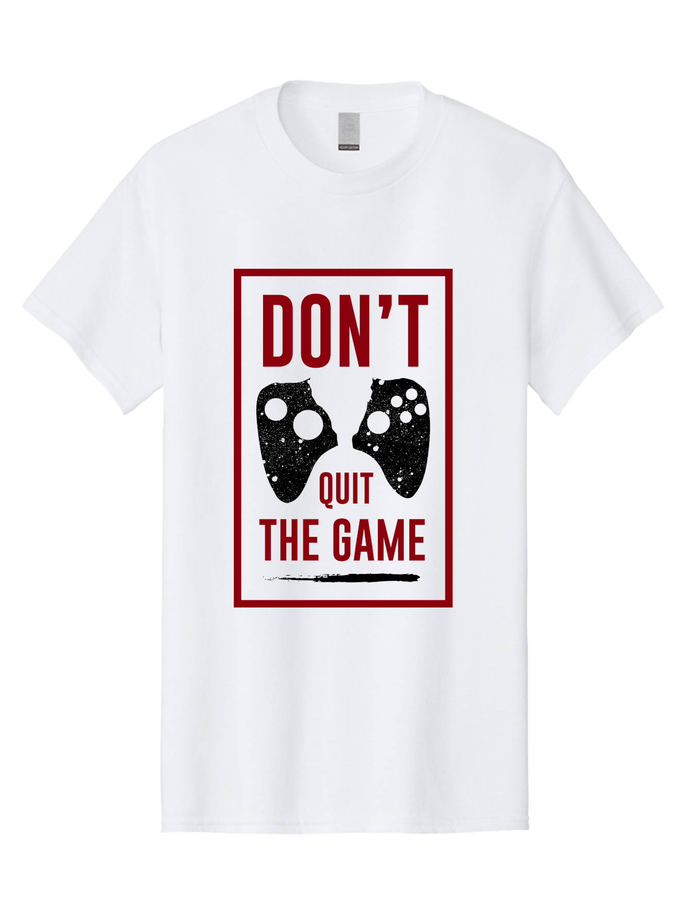 Don-T-Quit-The-Game Men'S Graphic Tee, 100% Cotton, Comfortable Casual Summer Wear, Machine Washable, Gaming Motivational Quote, Don'T Quit The Game, Gaming Controllers, Perseverance, Motivation, Gamers, Inspirational Quotes, Video Game - Aaa625