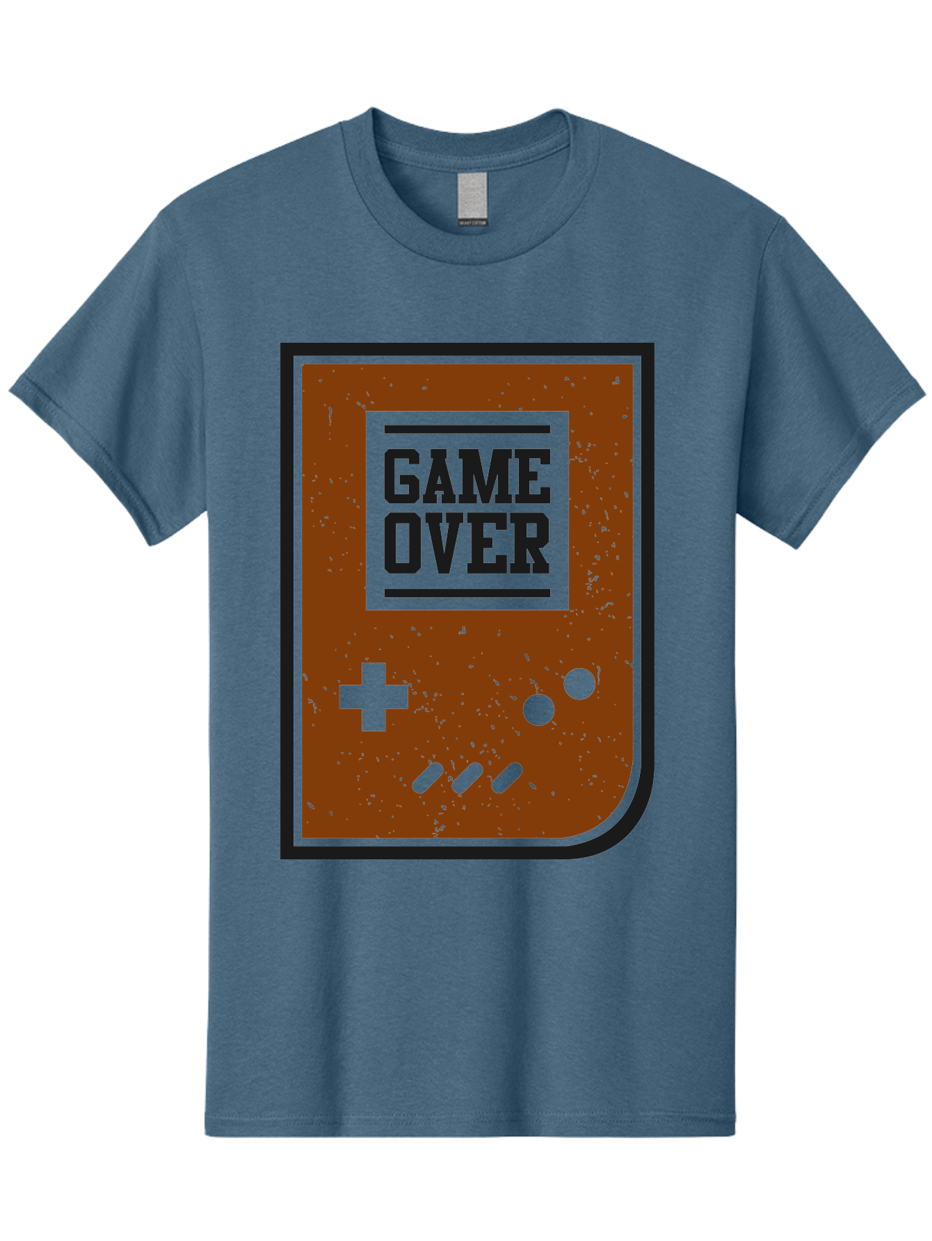 Game-Over Men'S Graphic Tee, 100% Cotton, Comfortable Casual Summer Wear, Machine Washable, Game Over Screen, Retro Video Game, Nostalgic Gaming, Classic Arcade, Pixel Art, Game Over Text, Old School Gaming, Vintage Console - Aaa632