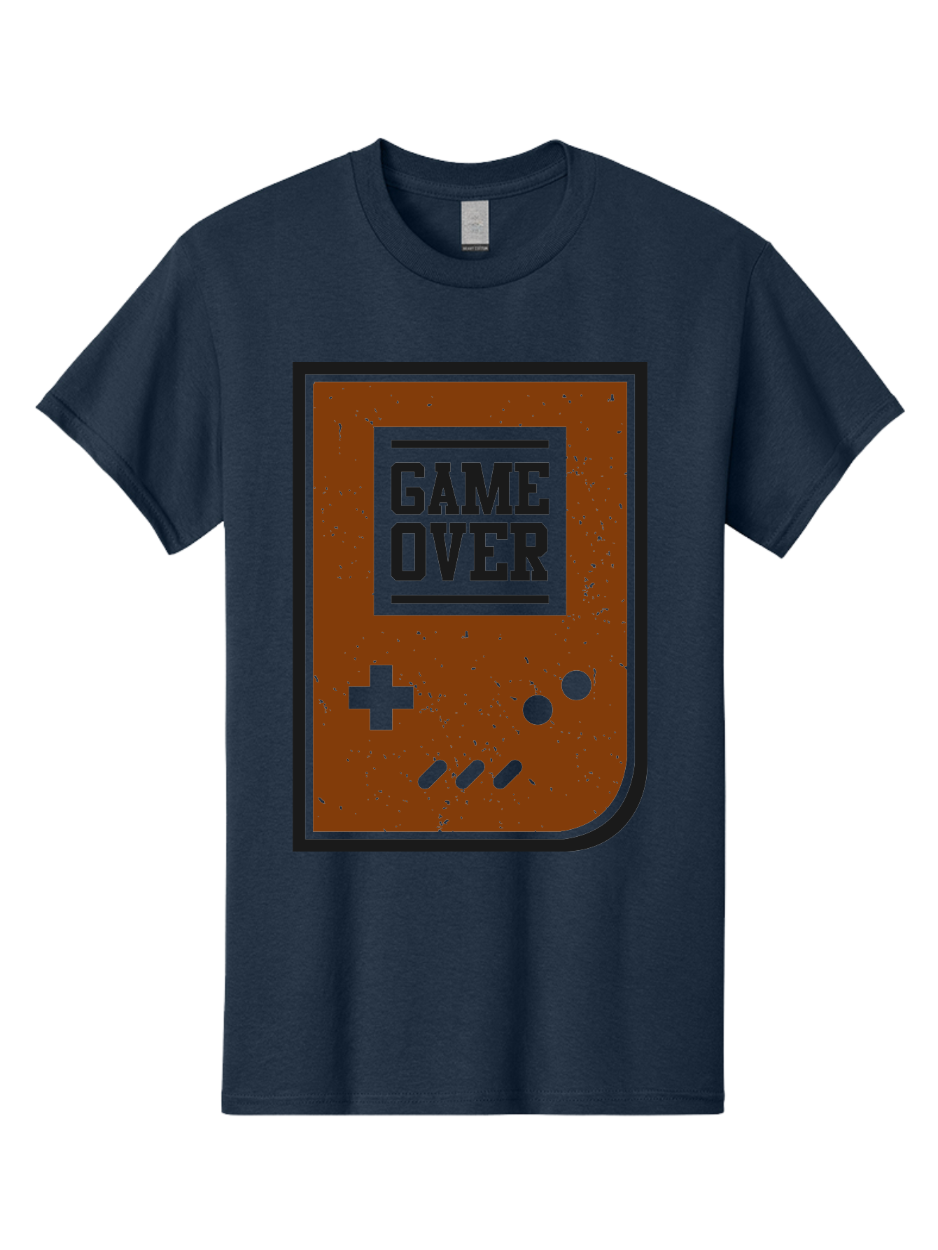 Game-Over Men'S Graphic Tee, 100% Cotton, Comfortable Casual Summer Wear, Machine Washable, Game Over Screen, Retro Video Game, Nostalgic Gaming, Classic Arcade, Pixel Art, Game Over Text, Old School Gaming, Vintage Console - Aaa632