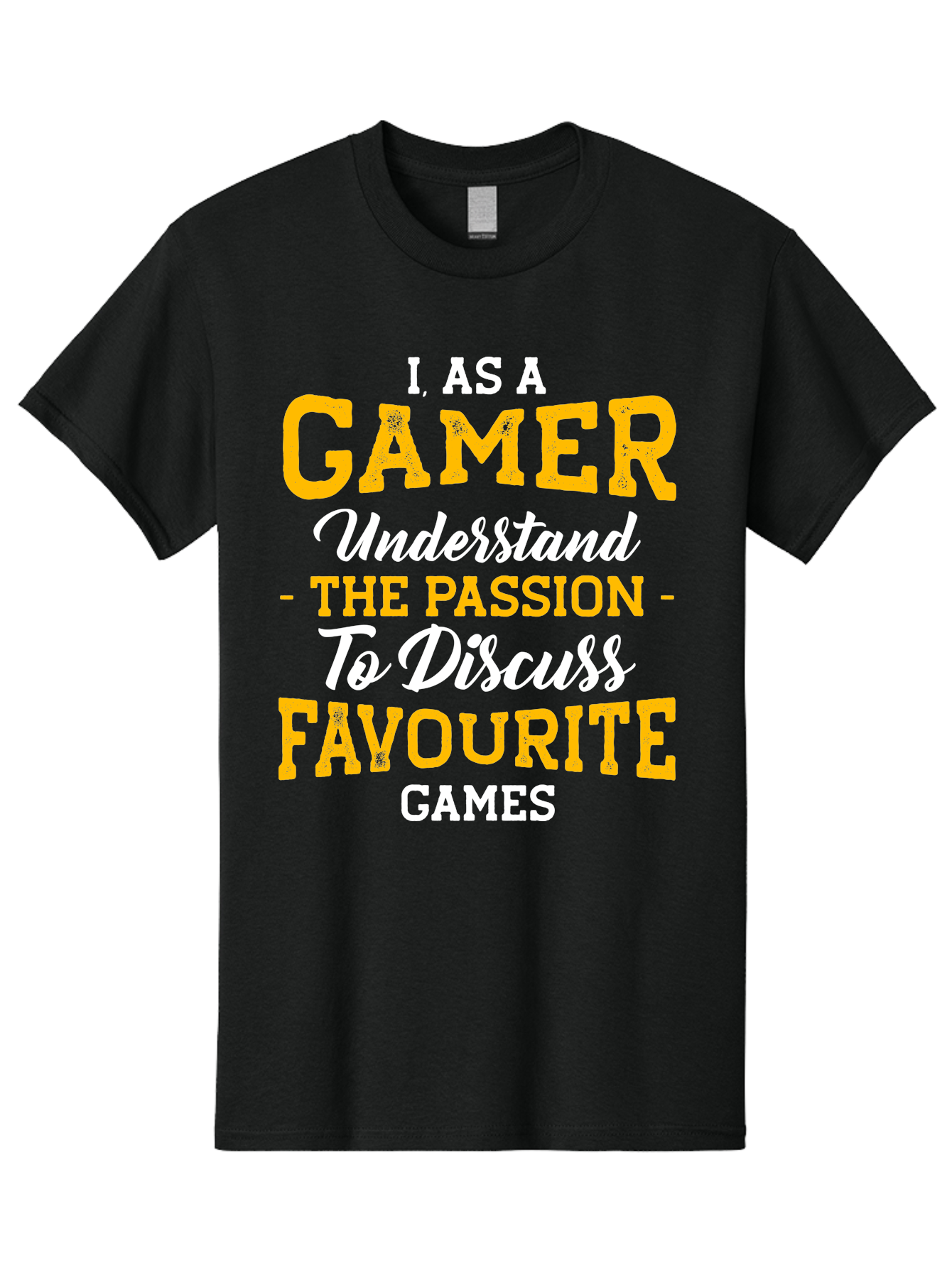 Gamer-Quote Men'S Graphic Tee, 100% Cotton, Comfortable Casual Summer Wear, Machine Washable, Gamer Culture, Gaming Passion, Discussing Favorite Games, Gamer Community, Video Game Enthusiasm, Gaming Interest, Gamer Life - Aaa636
