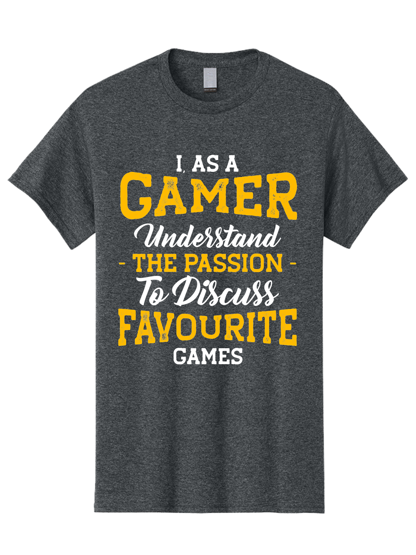 Gamer-Quote Men'S Graphic Tee, 100% Cotton, Comfortable Casual Summer Wear, Machine Washable, Gamer Culture, Gaming Passion, Discussing Favorite Games, Gamer Community, Video Game Enthusiasm, Gaming Interest, Gamer Life - Aaa636