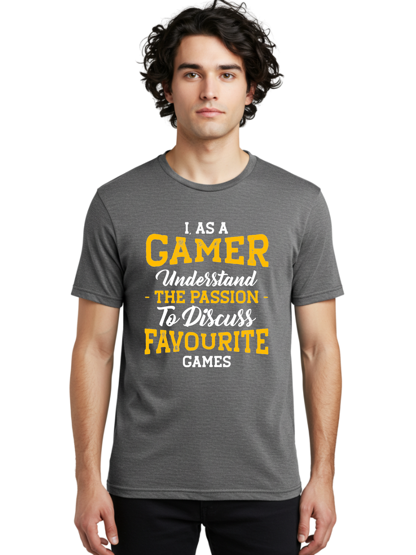 Gamer-Quote Men'S Graphic Tee, 100% Cotton, Comfortable Casual Summer Wear, Machine Washable, Gamer Culture, Gaming Passion, Discussing Favorite Games, Gamer Community, Video Game Enthusiasm, Gaming Interest, Gamer Life - Aaa636