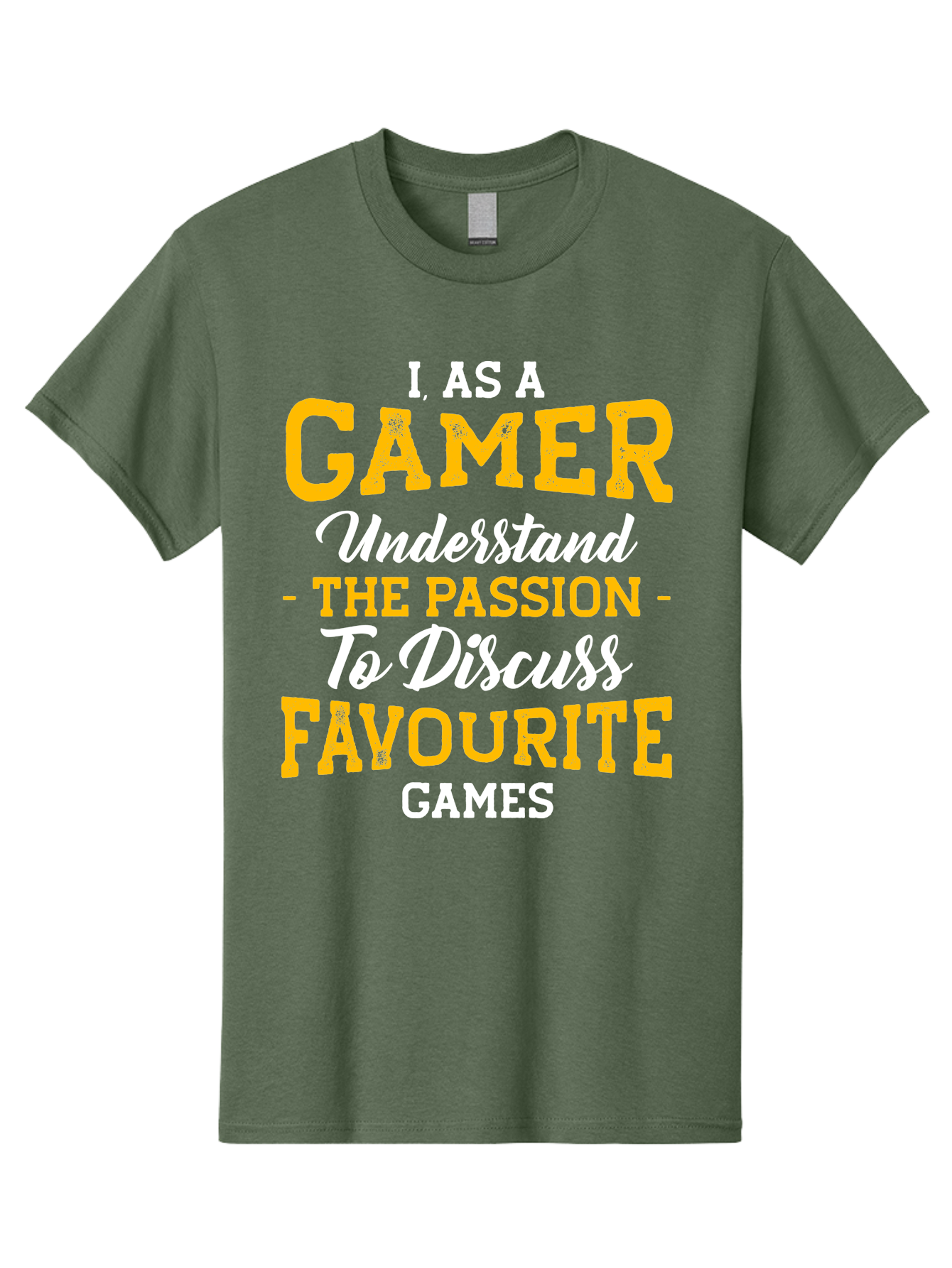 Gamer-Quote Men'S Graphic Tee, 100% Cotton, Comfortable Casual Summer Wear, Machine Washable, Gamer Culture, Gaming Passion, Discussing Favorite Games, Gamer Community, Video Game Enthusiasm, Gaming Interest, Gamer Life - Aaa636