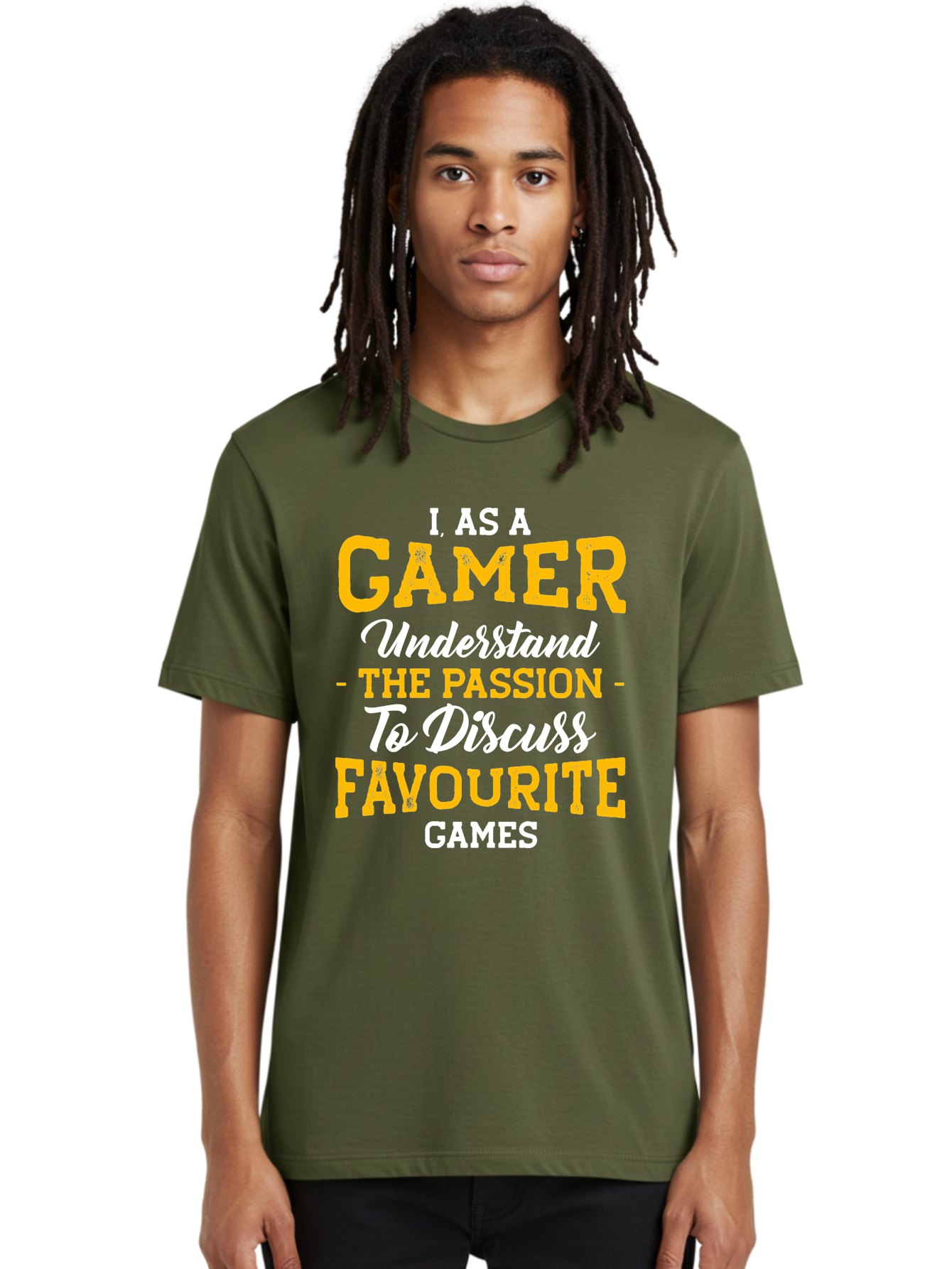 Gamer-Quote Men'S Graphic Tee, 100% Cotton, Comfortable Casual Summer Wear, Machine Washable, Gamer Culture, Gaming Passion, Discussing Favorite Games, Gamer Community, Video Game Enthusiasm, Gaming Interest, Gamer Life - Aaa636