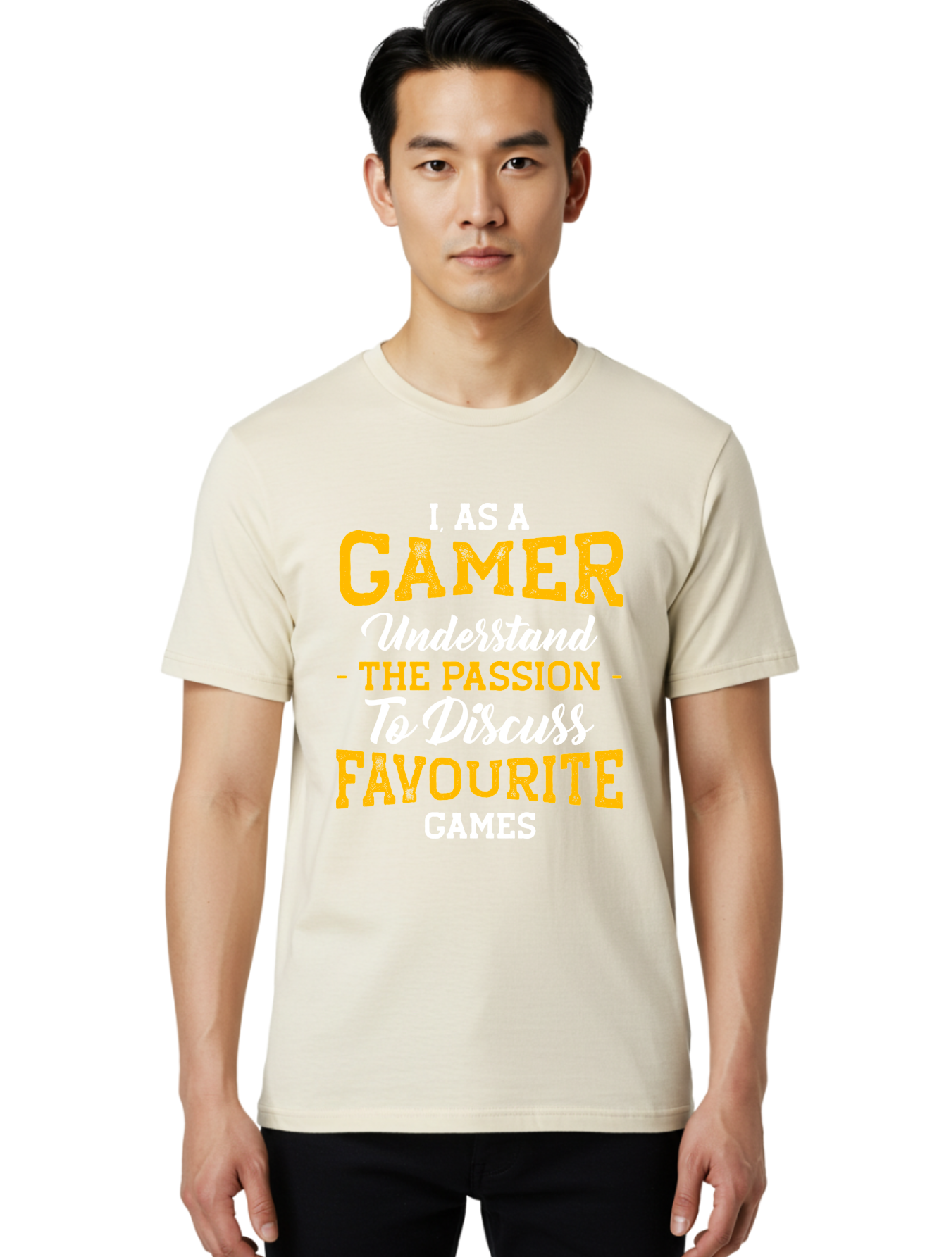 Gamer-Quote Men'S Graphic Tee, 100% Cotton, Comfortable Casual Summer Wear, Machine Washable, Gamer Culture, Gaming Passion, Discussing Favorite Games, Gamer Community, Video Game Enthusiasm, Gaming Interest, Gamer Life - Aaa636