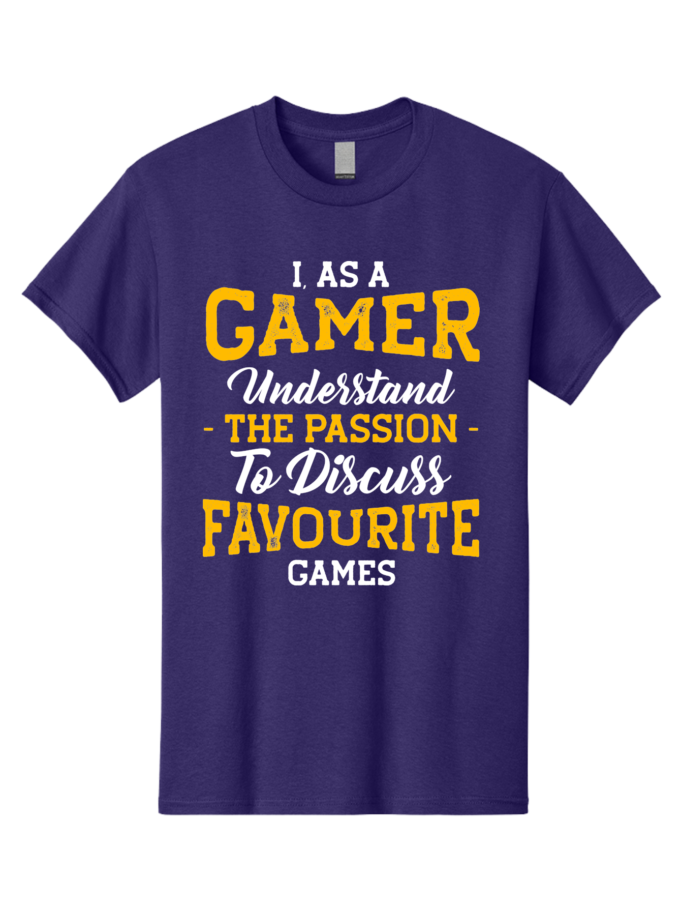 Gamer-Quote Men'S Graphic Tee, 100% Cotton, Comfortable Casual Summer Wear, Machine Washable, Gamer Culture, Gaming Passion, Discussing Favorite Games, Gamer Community, Video Game Enthusiasm, Gaming Interest, Gamer Life - Aaa636