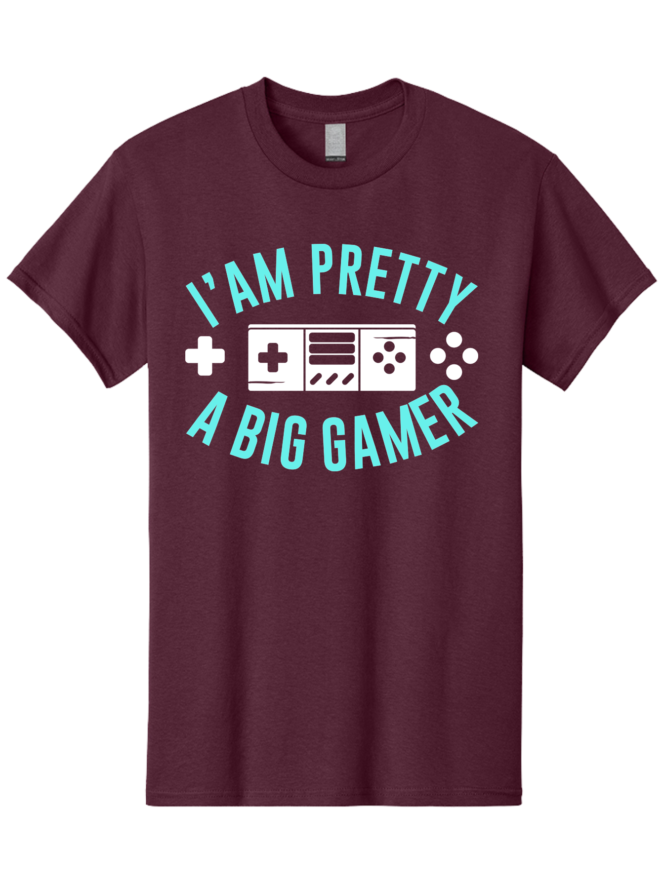I-Am-Pretty-A-Big-Gamer Men'S Graphic Tee, 100% Cotton, Comfortable Casual Summer Wear, Machine Washable, Gaming Graphic, Gamer Quote, Game Console Icon, I Am Pretty Big Gamer, Positive Affirmation, Gaming Culture, Fun Design, - Aaa642