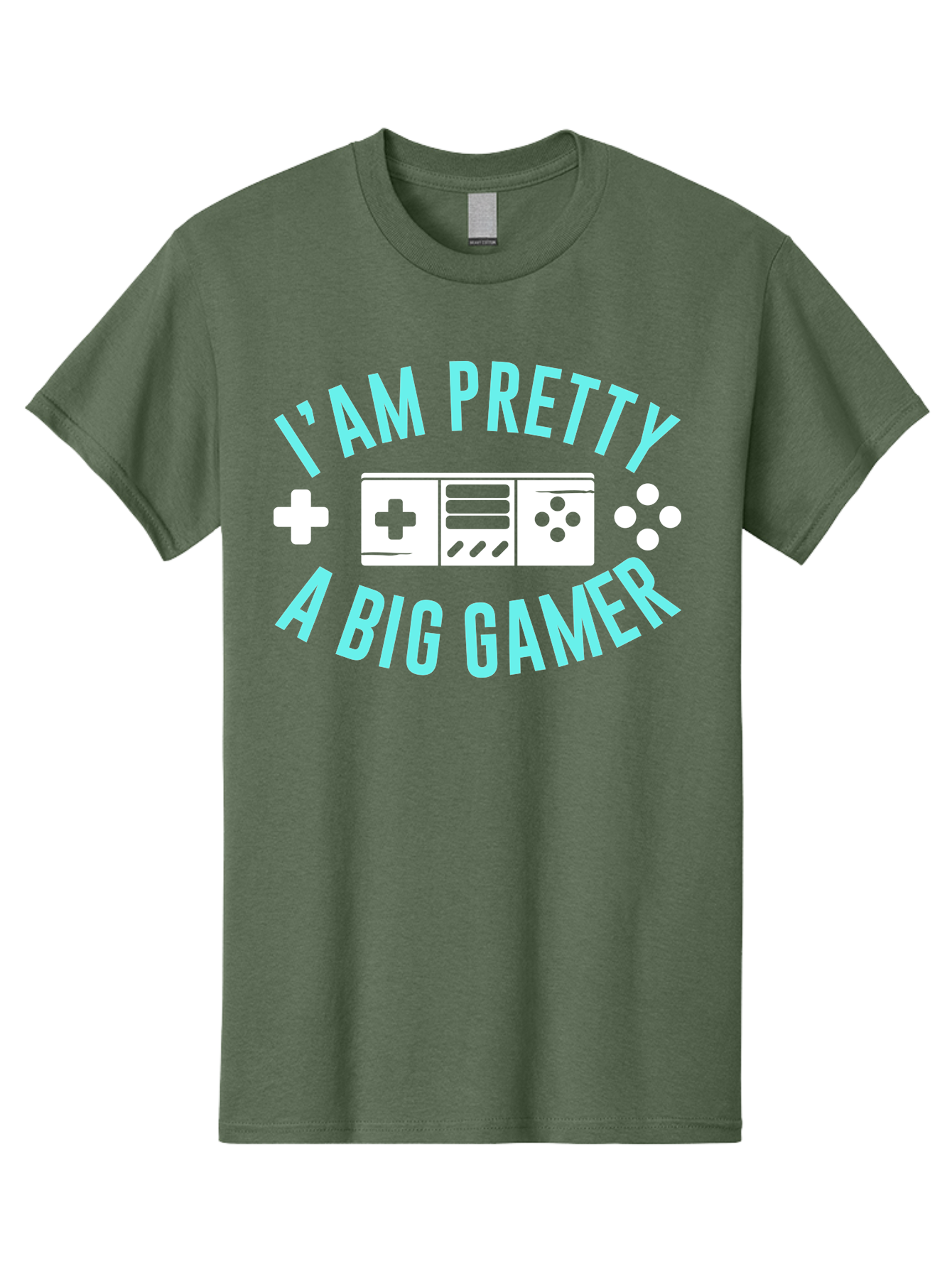 I-Am-Pretty-A-Big-Gamer Men'S Graphic Tee, 100% Cotton, Comfortable Casual Summer Wear, Machine Washable, Gaming Graphic, Gamer Quote, Game Console Icon, I Am Pretty Big Gamer, Positive Affirmation, Gaming Culture, Fun Design, - Aaa642