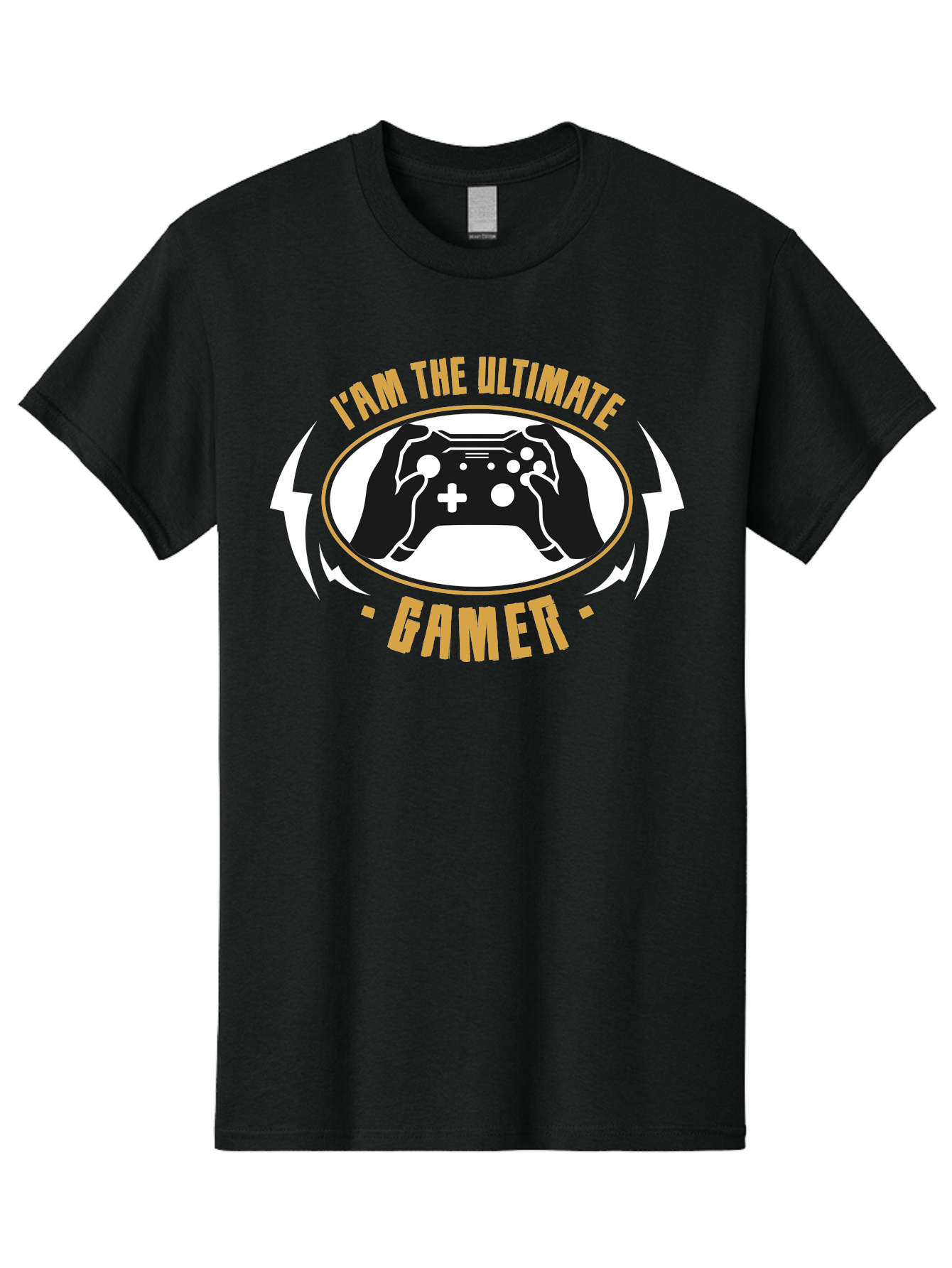 I-Am-The-Ultimate-Gamer Men'S Graphic Tee, 100% Cotton, Comfortable Casual Summer Wear, Machine Washable, Gaming Controller, Gamer Lifestyle, Video Game Culture, Gaming Community, Ultimate Gamer, Gaming Graphics, Game On - Aaa643