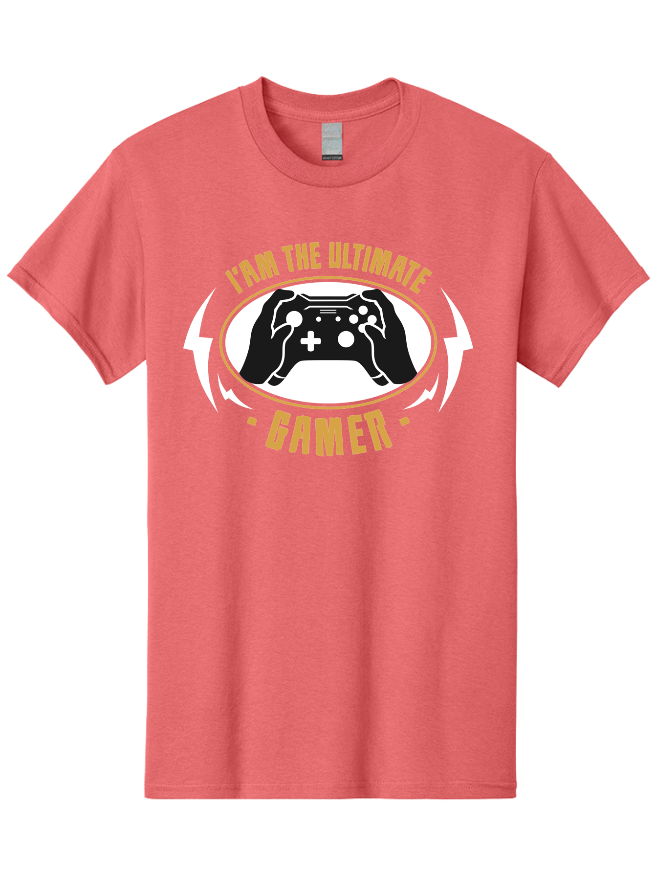 I-Am-The-Ultimate-Gamer Men'S Graphic Tee, 100% Cotton, Comfortable Casual Summer Wear, Machine Washable, Gaming Controller, Gamer Lifestyle, Video Game Culture, Gaming Community, Ultimate Gamer, Gaming Graphics, Game On - Aaa643