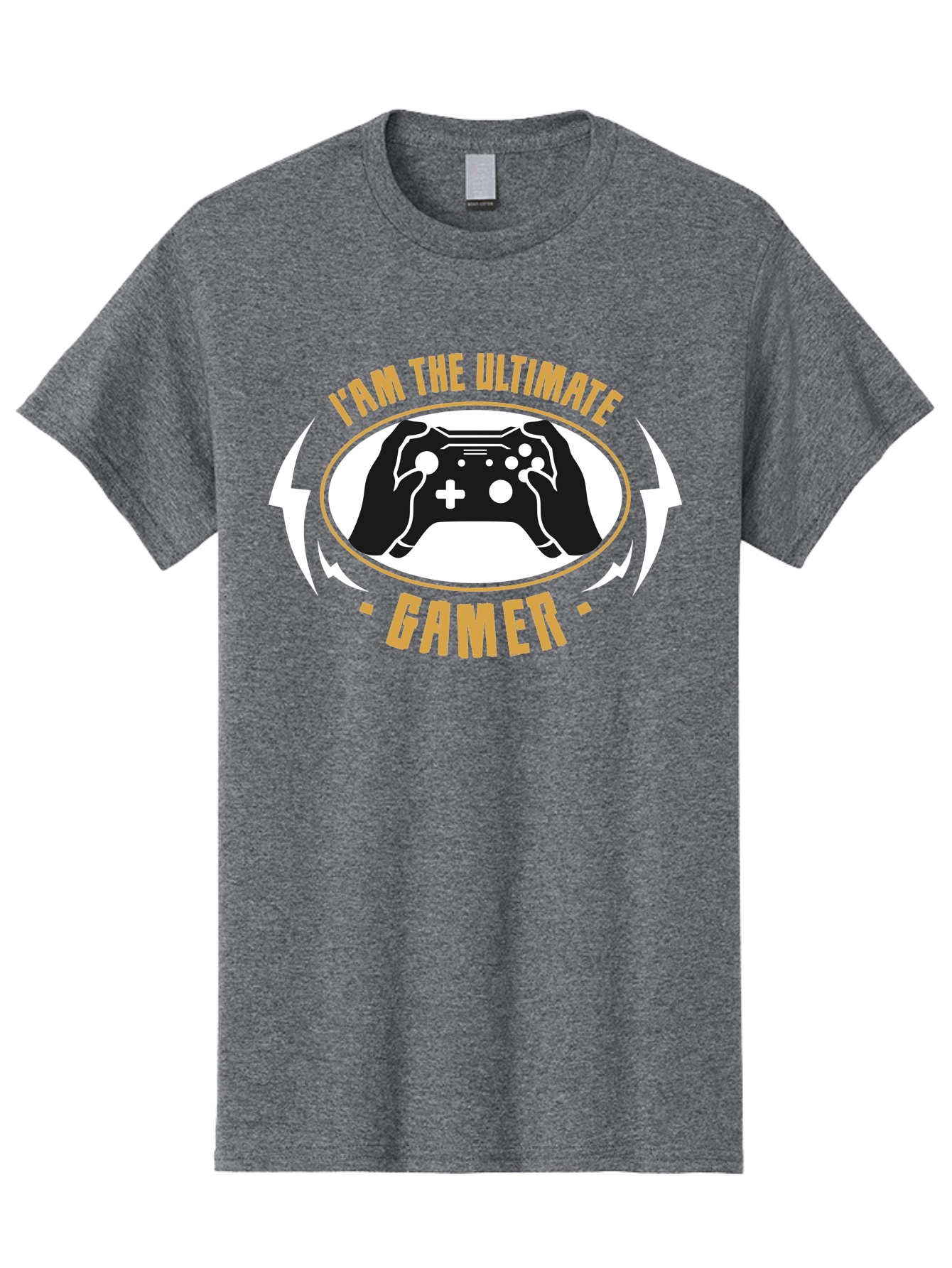 I-Am-The-Ultimate-Gamer Men'S Graphic Tee, 100% Cotton, Comfortable Casual Summer Wear, Machine Washable, Gaming Controller, Gamer Lifestyle, Video Game Culture, Gaming Community, Ultimate Gamer, Gaming Graphics, Game On - Aaa643