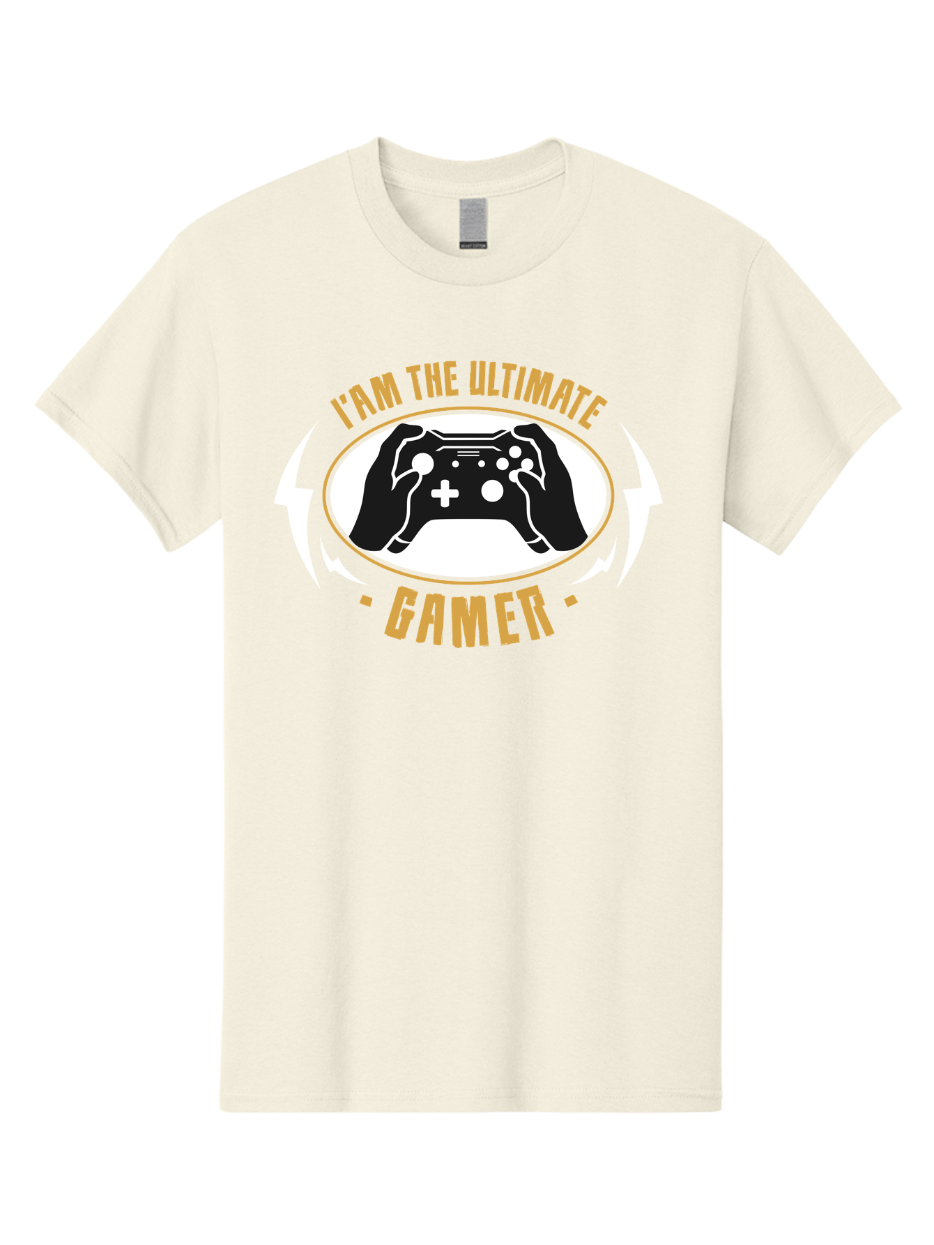 I-Am-The-Ultimate-Gamer Men'S Graphic Tee, 100% Cotton, Comfortable Casual Summer Wear, Machine Washable, Gaming Controller, Gamer Lifestyle, Video Game Culture, Gaming Community, Ultimate Gamer, Gaming Graphics, Game On - Aaa643