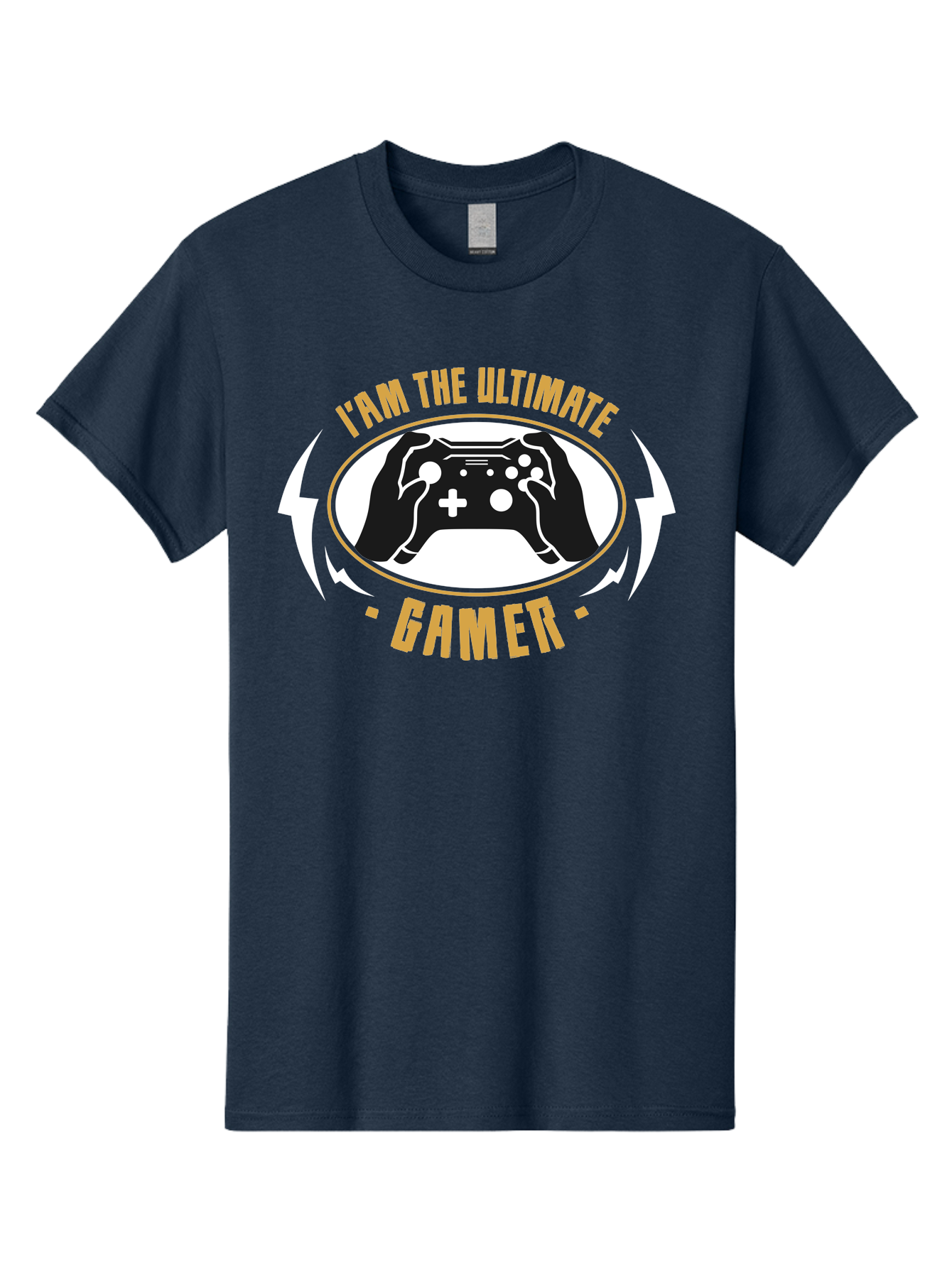 I-Am-The-Ultimate-Gamer Men'S Graphic Tee, 100% Cotton, Comfortable Casual Summer Wear, Machine Washable, Gaming Controller, Gamer Lifestyle, Video Game Culture, Gaming Community, Ultimate Gamer, Gaming Graphics, Game On - Aaa643