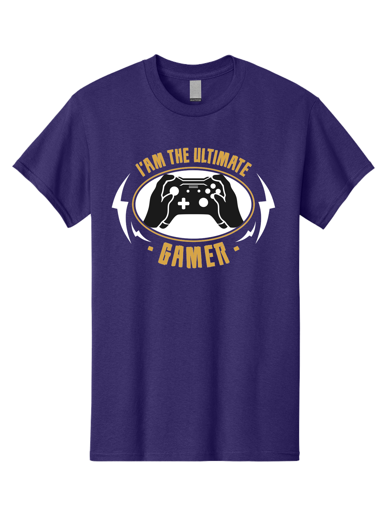 I-Am-The-Ultimate-Gamer Men'S Graphic Tee, 100% Cotton, Comfortable Casual Summer Wear, Machine Washable, Gaming Controller, Gamer Lifestyle, Video Game Culture, Gaming Community, Ultimate Gamer, Gaming Graphics, Game On - Aaa643