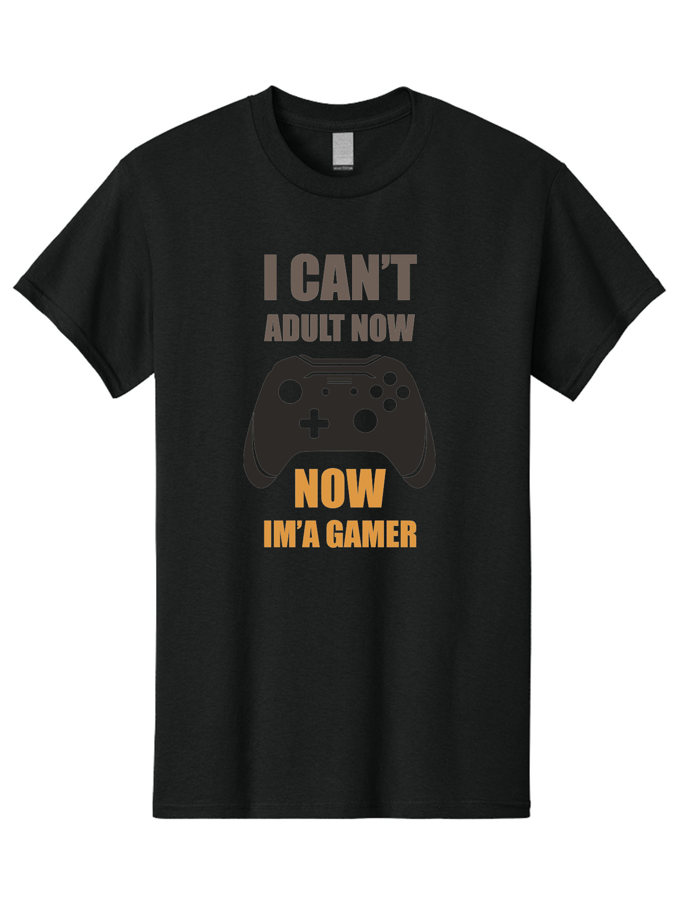 I-Can-T-Adult-Now Men'S Graphic Tee, 100% Cotton, Comfortable Casual Summer Wear, Machine Washable, Gaming Humor, Gamer Life, Video Game Controller, Can'T Adult, Gaming Culture, Fun Quote, Gaming Quote, Playful Graphics, Gaming Phrases - Aaa644