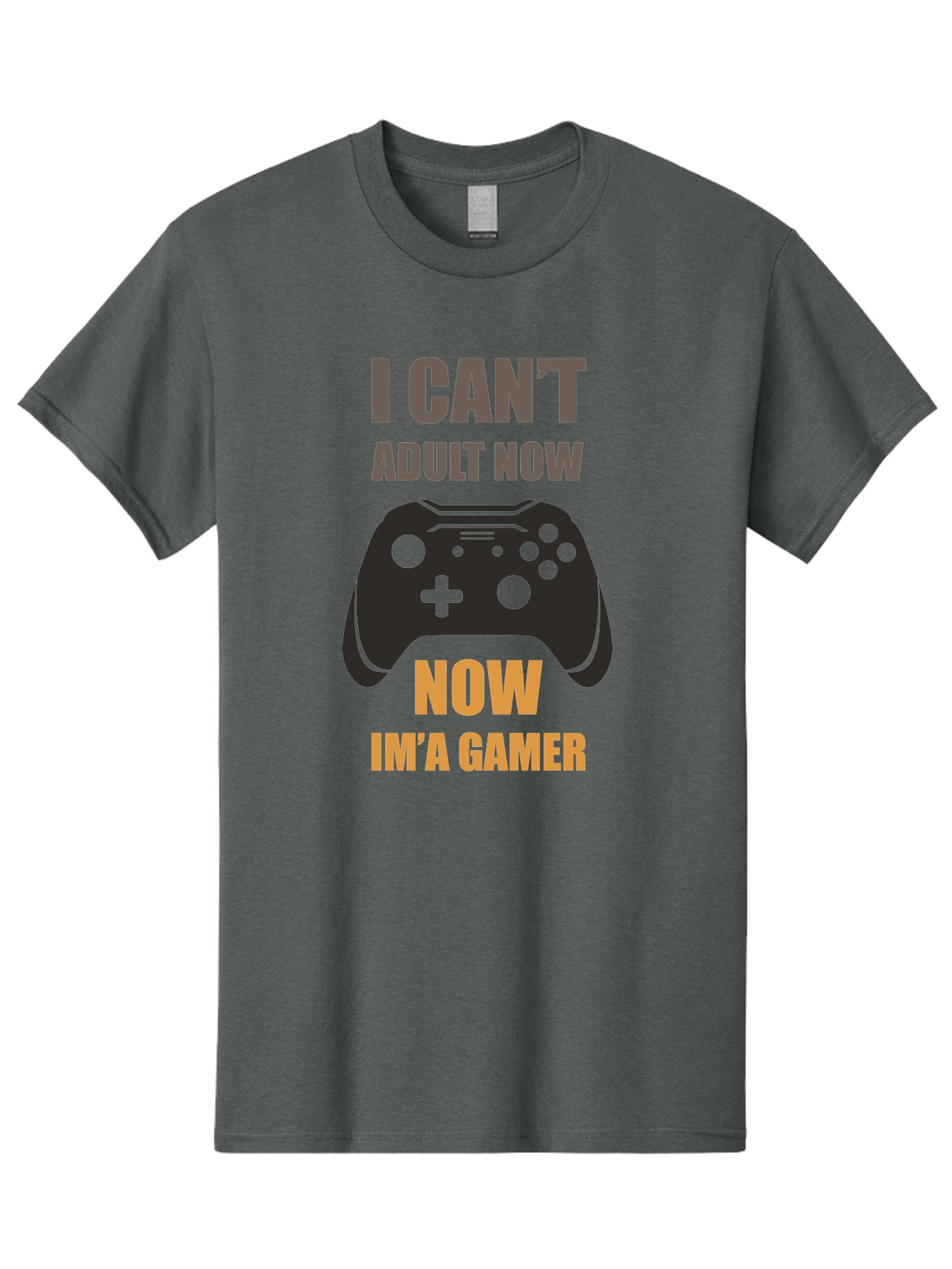 I-Can-T-Adult-Now Men'S Graphic Tee, 100% Cotton, Comfortable Casual Summer Wear, Machine Washable, Gaming Humor, Gamer Life, Video Game Controller, Can'T Adult, Gaming Culture, Fun Quote, Gaming Quote, Playful Graphics, Gaming Phrases - Aaa644