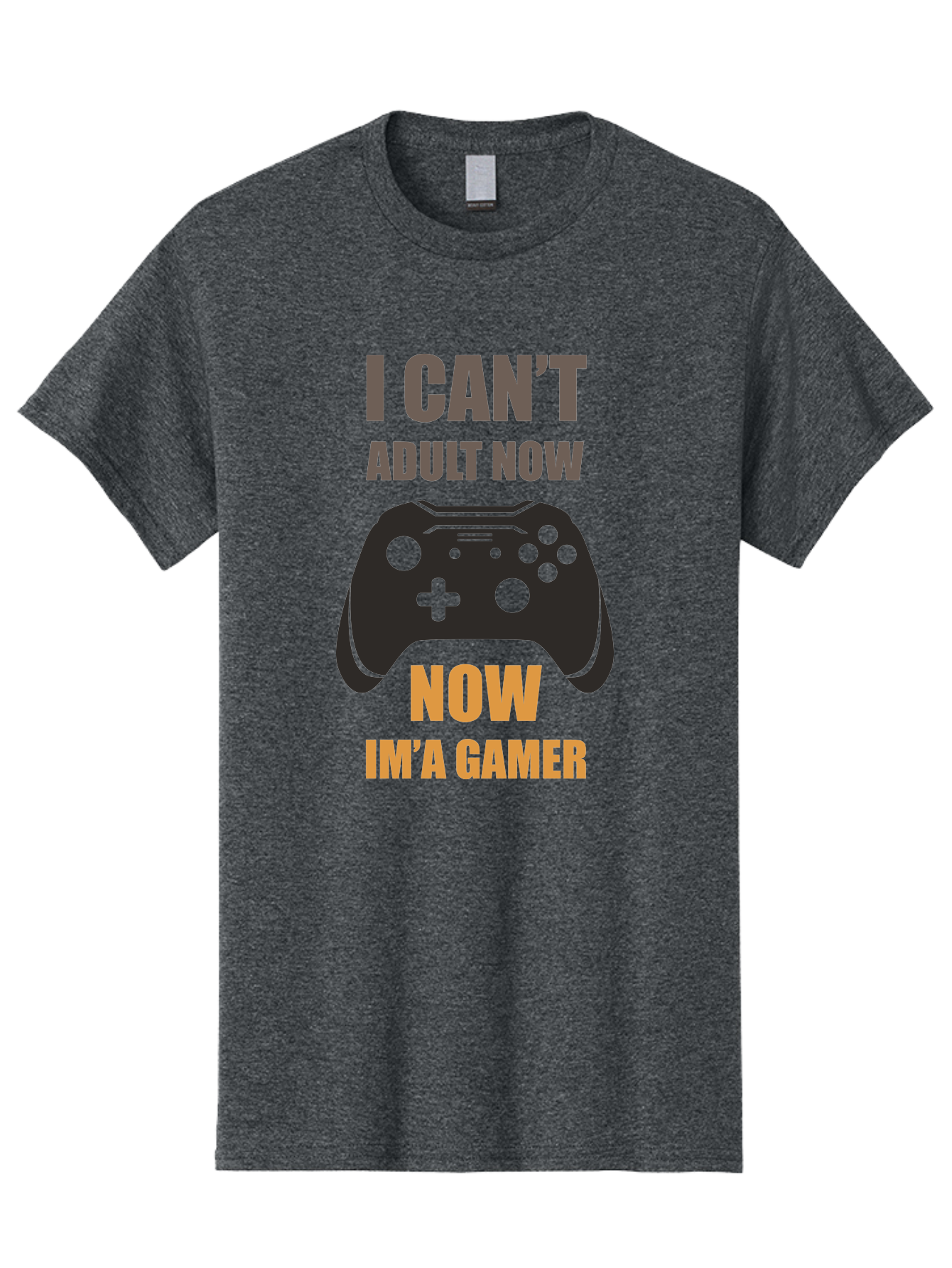 I-Can-T-Adult-Now Men'S Graphic Tee, 100% Cotton, Comfortable Casual Summer Wear, Machine Washable, Gaming Humor, Gamer Life, Video Game Controller, Can'T Adult, Gaming Culture, Fun Quote, Gaming Quote, Playful Graphics, Gaming Phrases - Aaa644