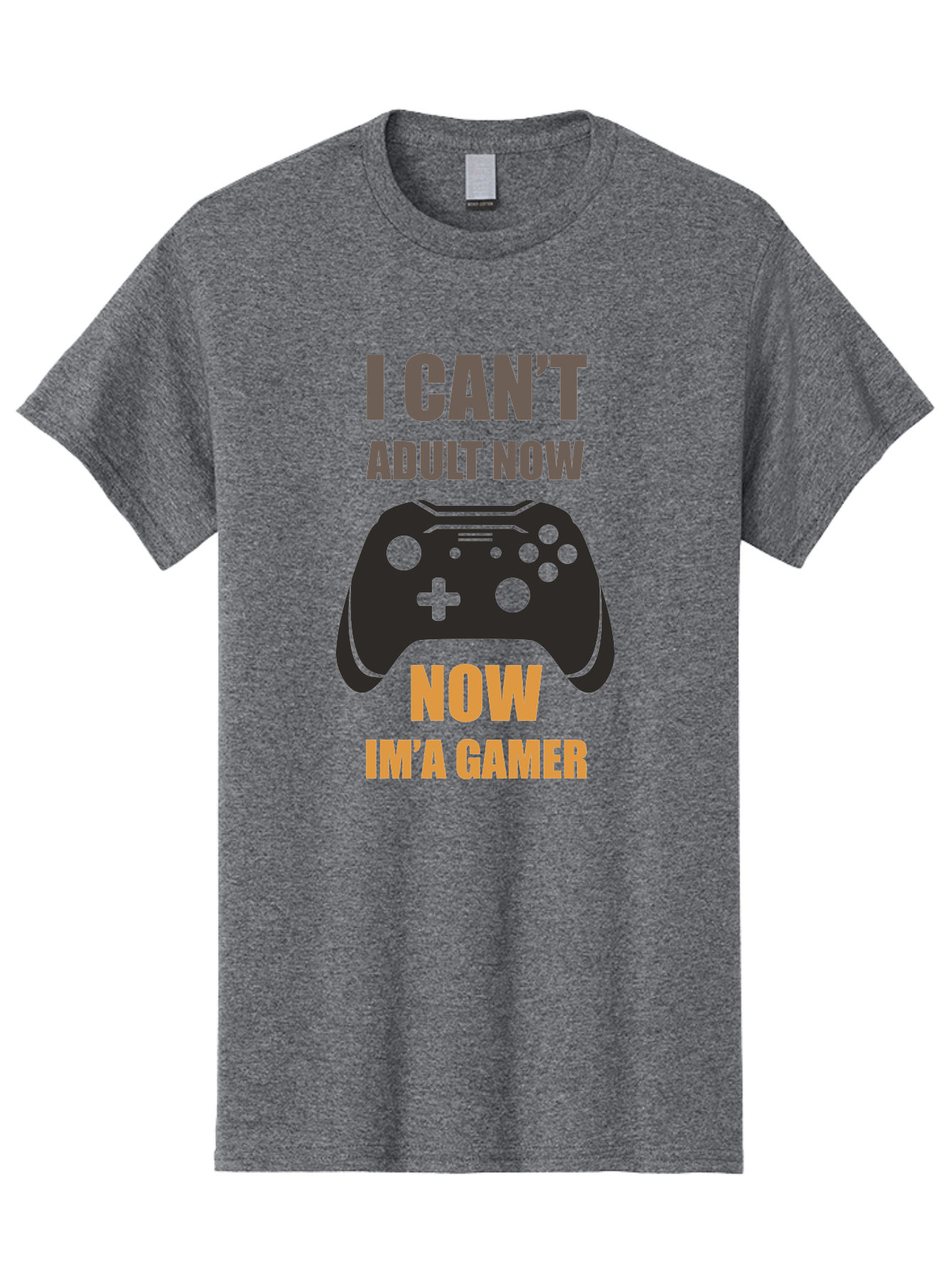 I-Can-T-Adult-Now Men'S Graphic Tee, 100% Cotton, Comfortable Casual Summer Wear, Machine Washable, Gaming Humor, Gamer Life, Video Game Controller, Can'T Adult, Gaming Culture, Fun Quote, Gaming Quote, Playful Graphics, Gaming Phrases - Aaa644
