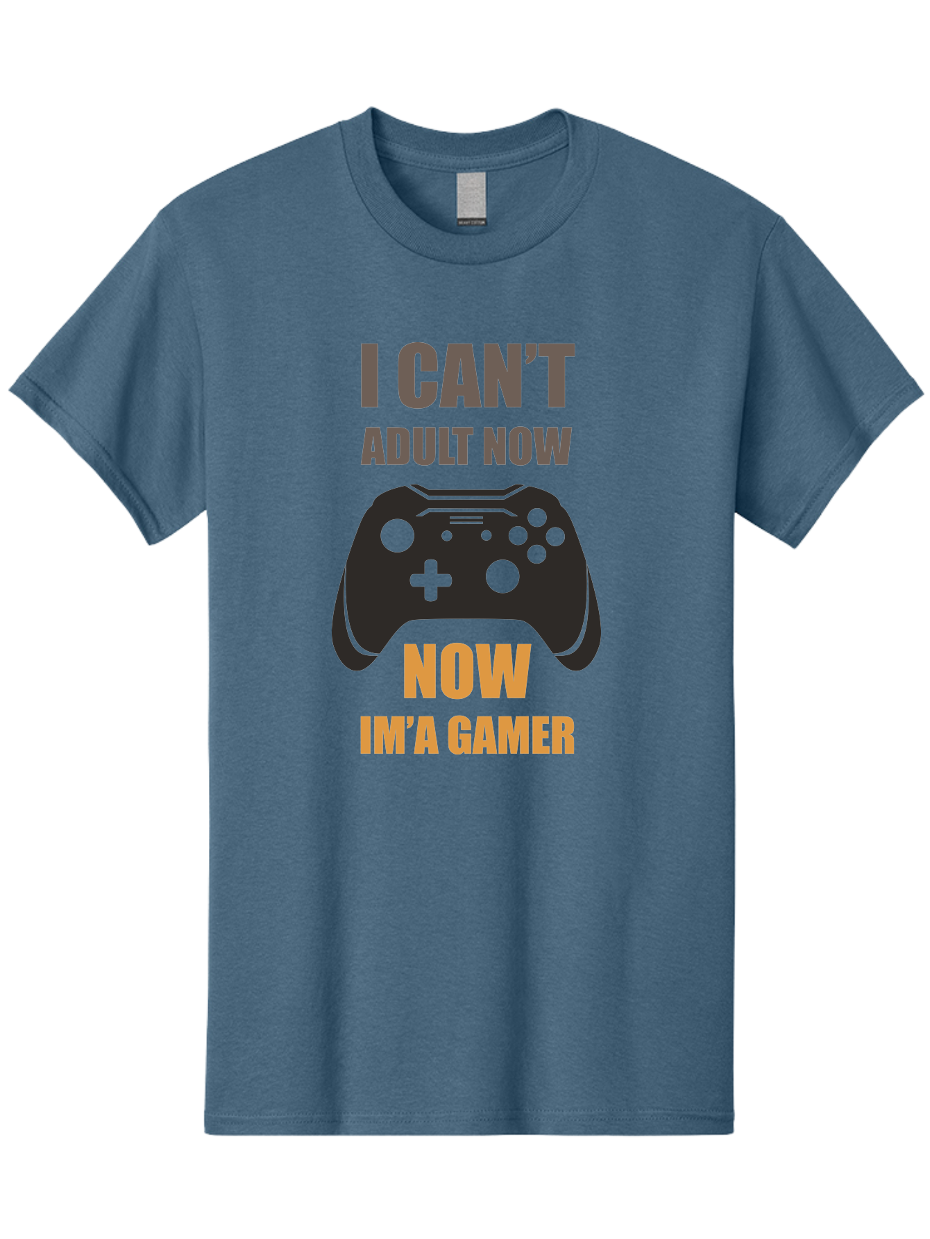 I-Can-T-Adult-Now Men'S Graphic Tee, 100% Cotton, Comfortable Casual Summer Wear, Machine Washable, Gaming Humor, Gamer Life, Video Game Controller, Can'T Adult, Gaming Culture, Fun Quote, Gaming Quote, Playful Graphics, Gaming Phrases - Aaa644