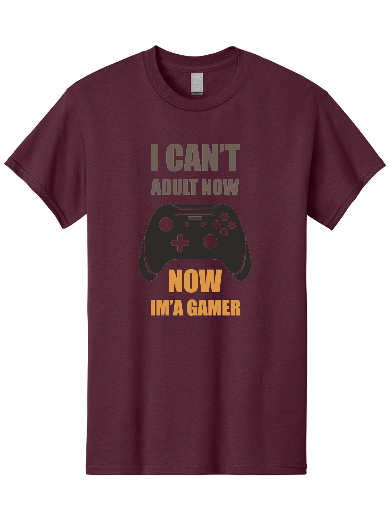 I-Can-T-Adult-Now Men'S Graphic Tee, 100% Cotton, Comfortable Casual Summer Wear, Machine Washable, Gaming Humor, Gamer Life, Video Game Controller, Can'T Adult, Gaming Culture, Fun Quote, Gaming Quote, Playful Graphics, Gaming Phrases - Aaa644