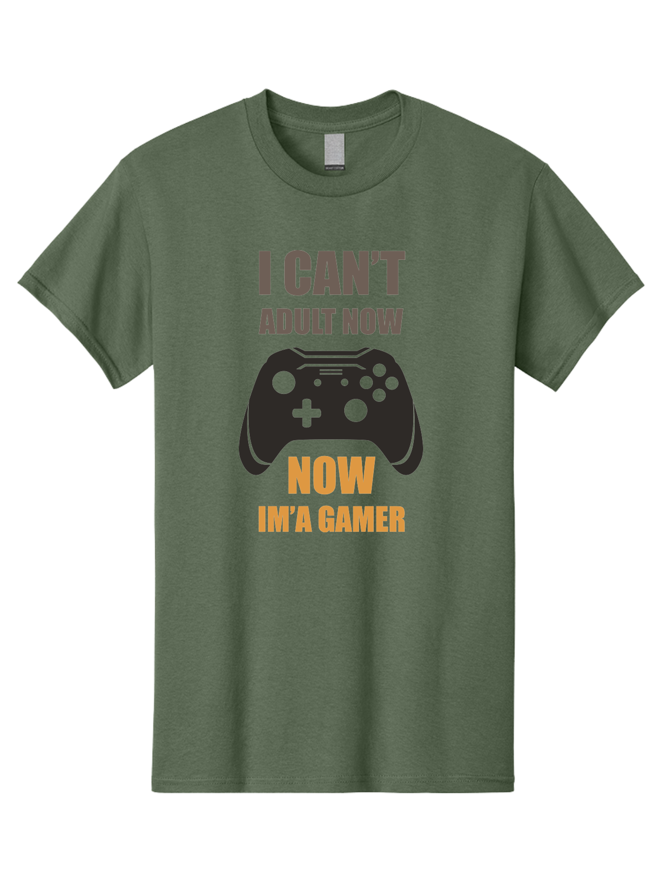 I-Can-T-Adult-Now Men'S Graphic Tee, 100% Cotton, Comfortable Casual Summer Wear, Machine Washable, Gaming Humor, Gamer Life, Video Game Controller, Can'T Adult, Gaming Culture, Fun Quote, Gaming Quote, Playful Graphics, Gaming Phrases - Aaa644