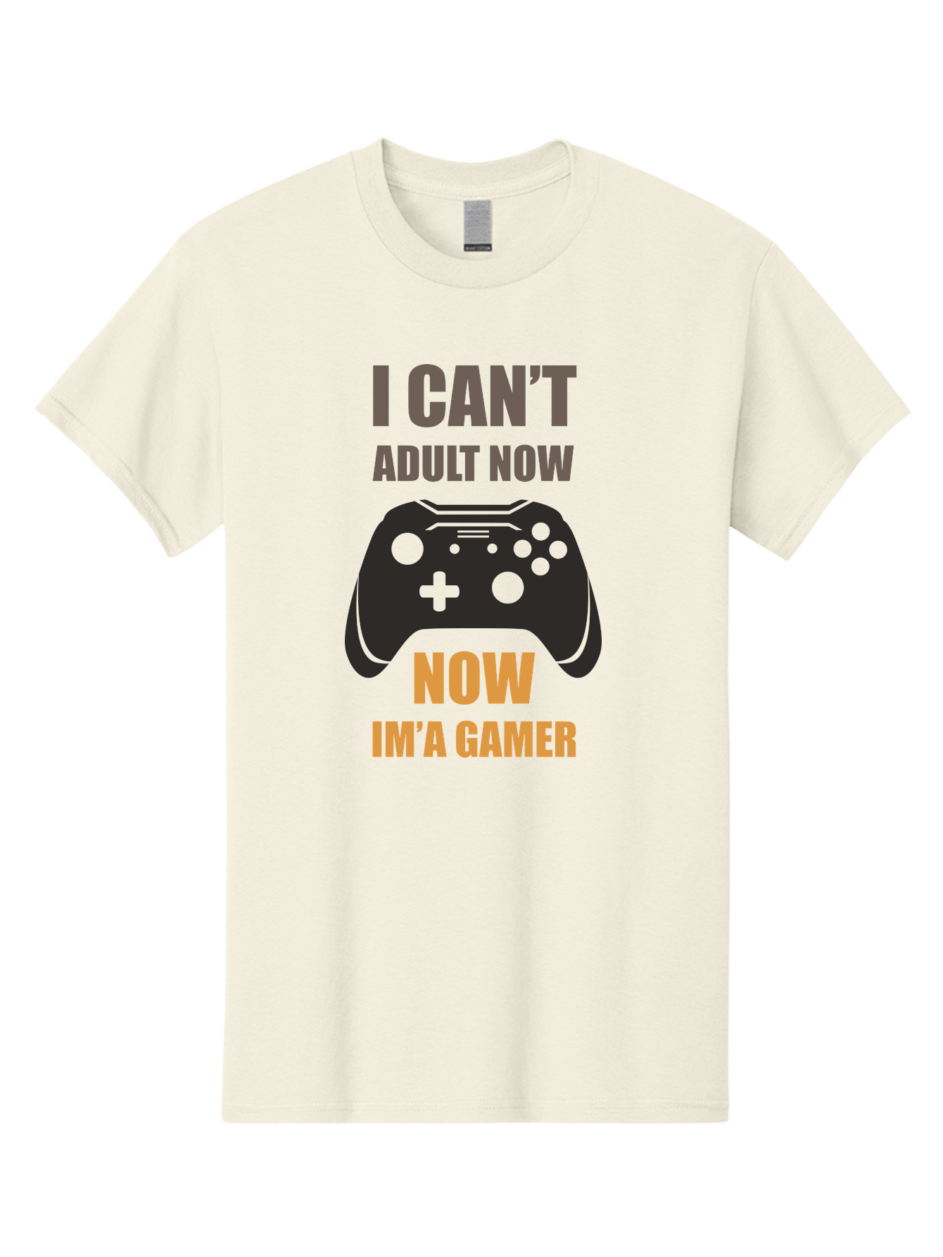 I-Can-T-Adult-Now Men'S Graphic Tee, 100% Cotton, Comfortable Casual Summer Wear, Machine Washable, Gaming Humor, Gamer Life, Video Game Controller, Can'T Adult, Gaming Culture, Fun Quote, Gaming Quote, Playful Graphics, Gaming Phrases - Aaa644