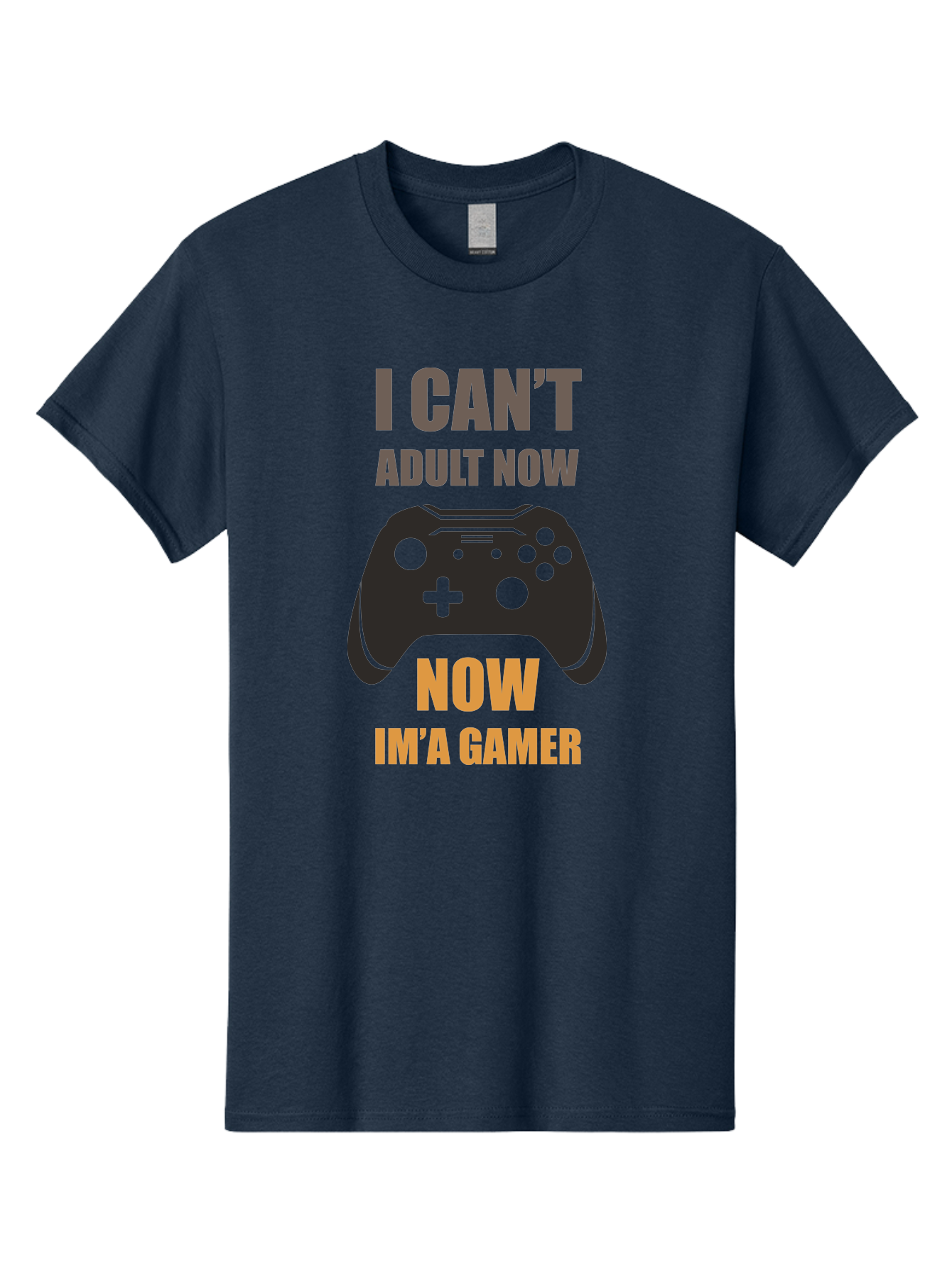 I-Can-T-Adult-Now Men'S Graphic Tee, 100% Cotton, Comfortable Casual Summer Wear, Machine Washable, Gaming Humor, Gamer Life, Video Game Controller, Can'T Adult, Gaming Culture, Fun Quote, Gaming Quote, Playful Graphics, Gaming Phrases - Aaa644