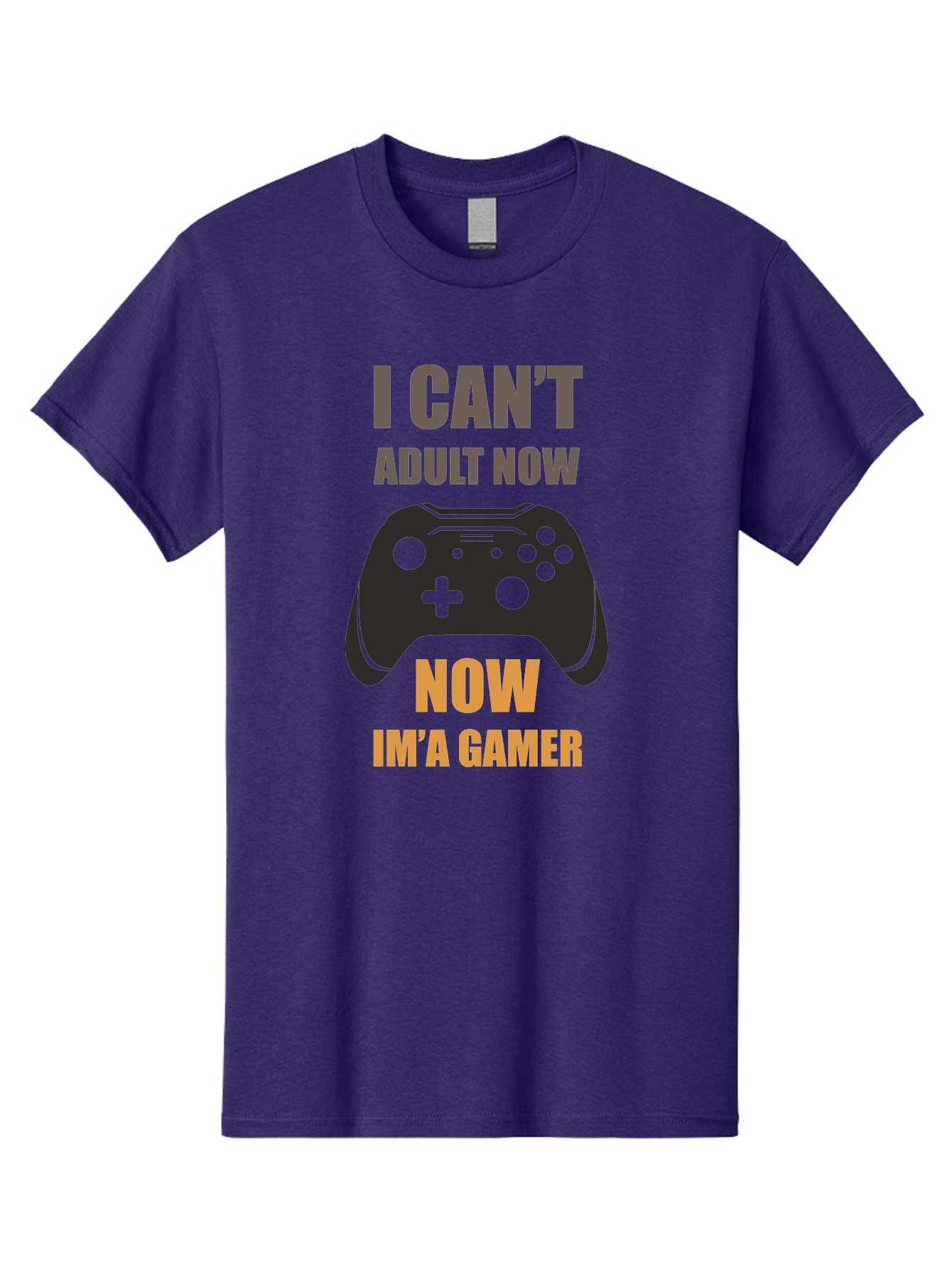 I-Can-T-Adult-Now Men'S Graphic Tee, 100% Cotton, Comfortable Casual Summer Wear, Machine Washable, Gaming Humor, Gamer Life, Video Game Controller, Can'T Adult, Gaming Culture, Fun Quote, Gaming Quote, Playful Graphics, Gaming Phrases - Aaa644