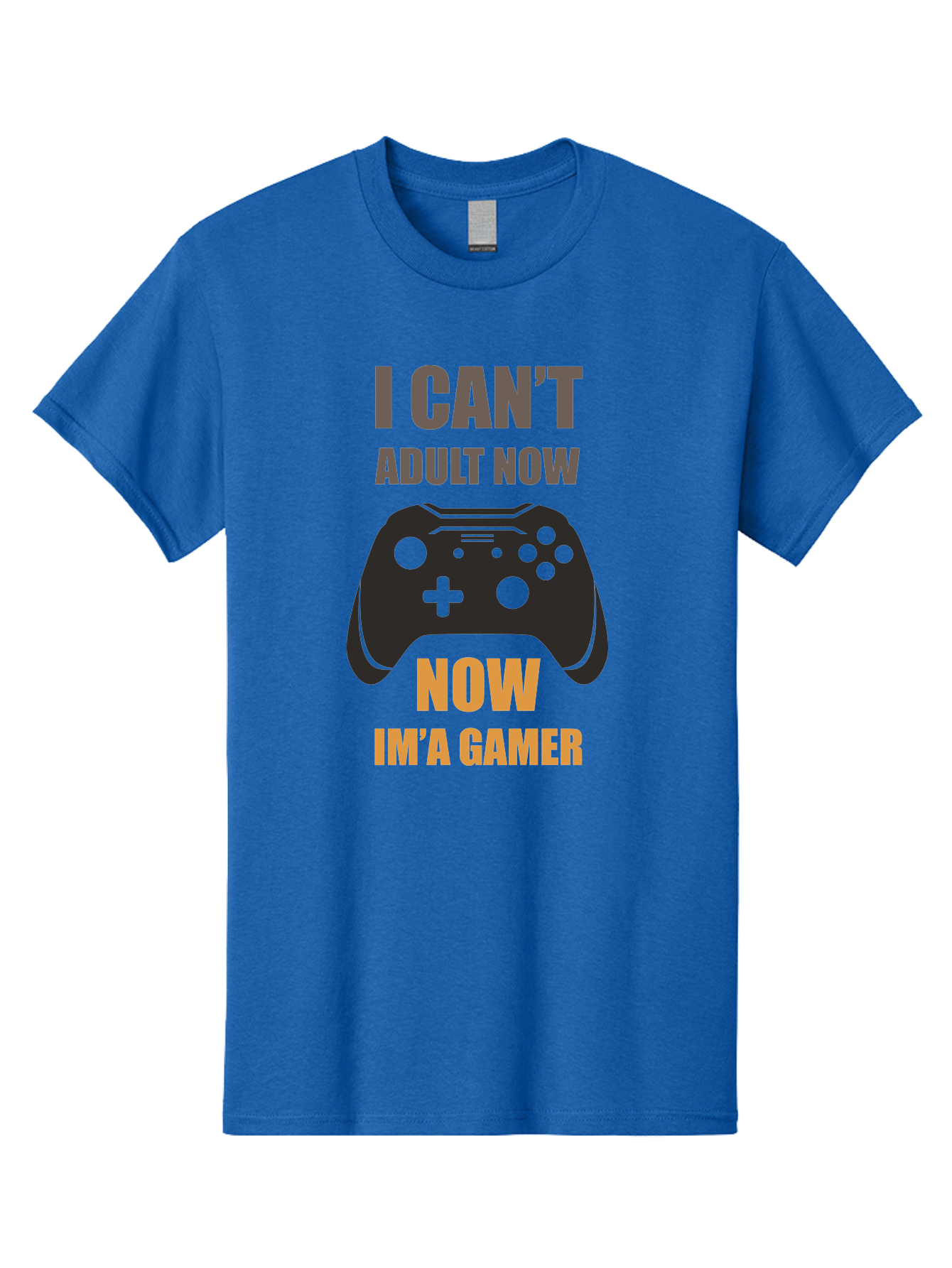 I-Can-T-Adult-Now Men'S Graphic Tee, 100% Cotton, Comfortable Casual Summer Wear, Machine Washable, Gaming Humor, Gamer Life, Video Game Controller, Can'T Adult, Gaming Culture, Fun Quote, Gaming Quote, Playful Graphics, Gaming Phrases - Aaa644