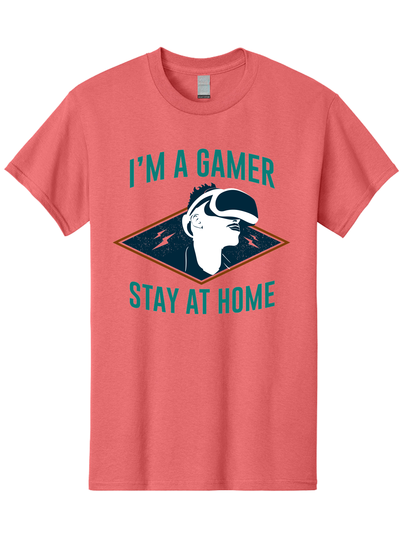I-M-A-Gamer-Stay-At-Home Men'S Graphic Tee, 100% Cotton, Comfortable Casual Summer Wear, Machine Washable, Gamer, Vr Headset, Stay At Home, Gaming Culture, Online Gaming, Virtual Reality Experience, Gaming Lifestyle, Tech Enthusiast - Aaa646